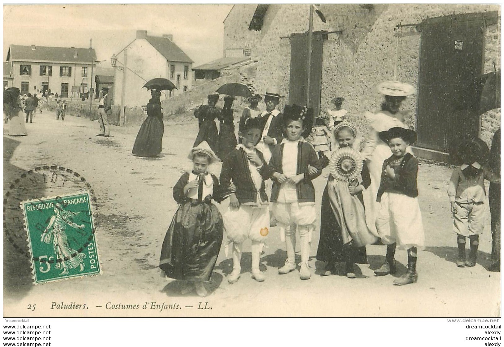 44 GUERANDE. Métiers Du Sel. Costumes D'Enfants De Jeunes Paludiers 1911 - Guérande