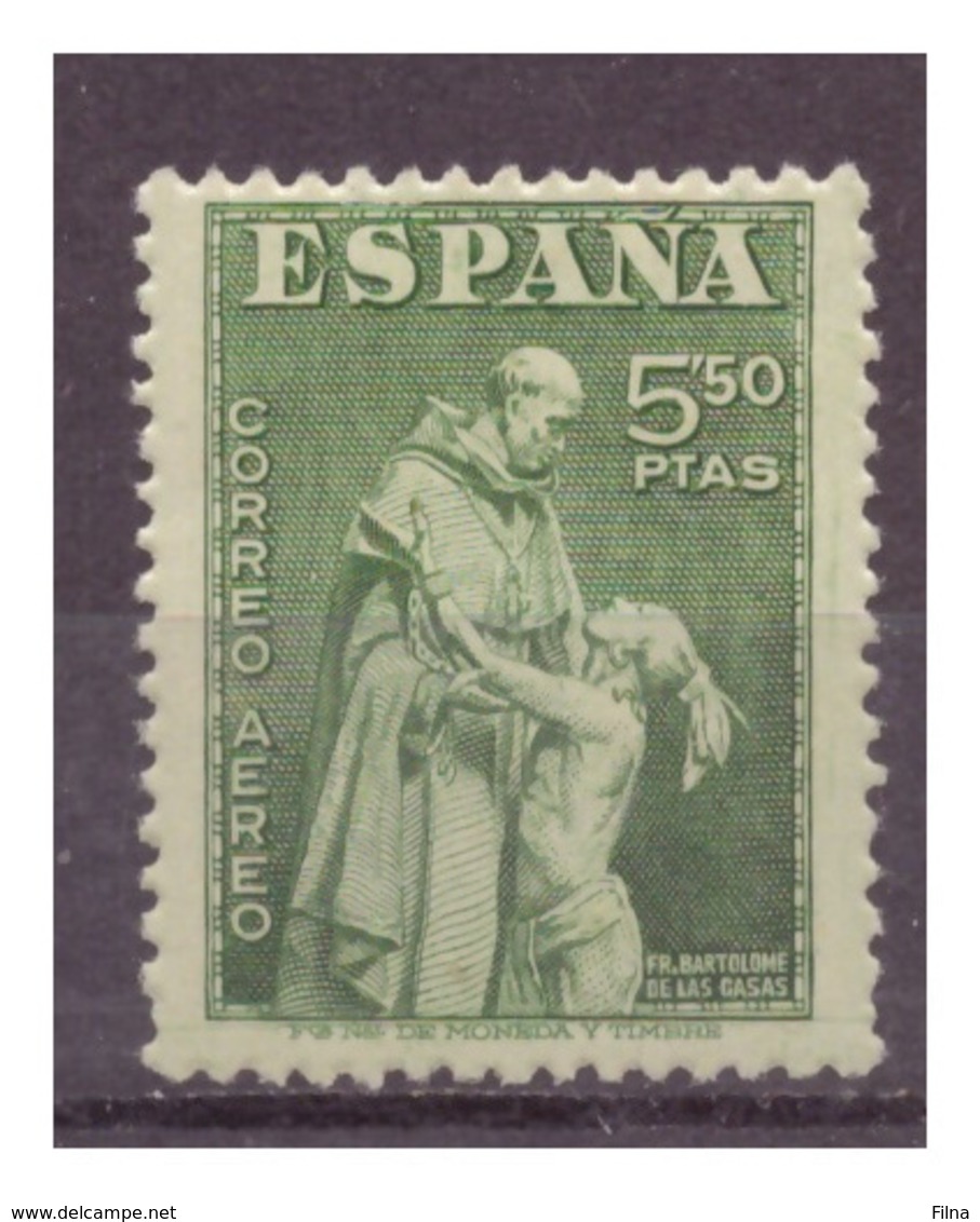 SPAGNA -1946 - GIORNATA DEL FRANCOBOLLO. FRA BARTOLOME DE LAS CASAS. POSTA AEREA CON DIFETTI. - MNH** - Unused Stamps
