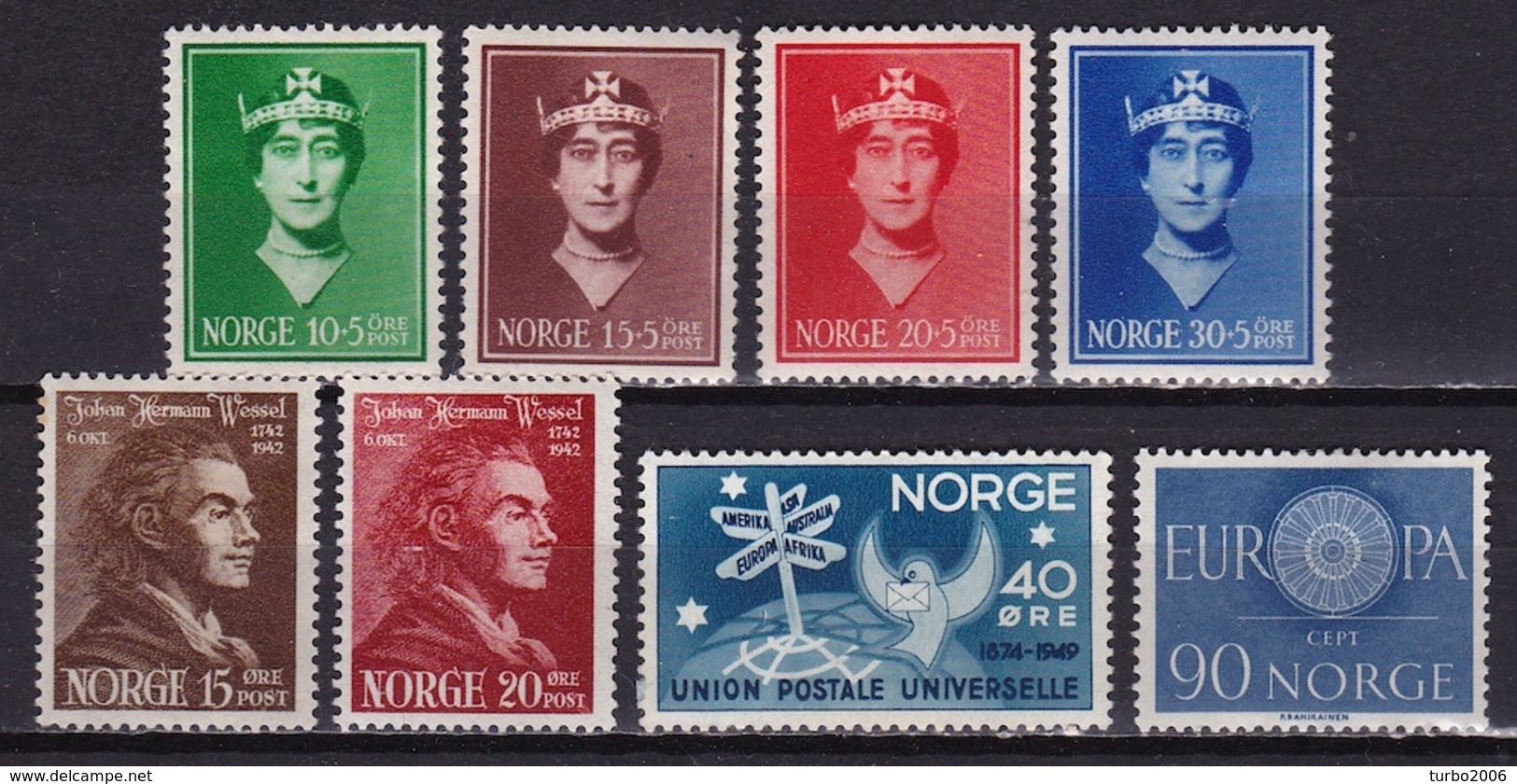 Norway 1939-1960 2 Complete Sets + 2 Singles Between Michel 203/206-449 MH - Ongebruikt