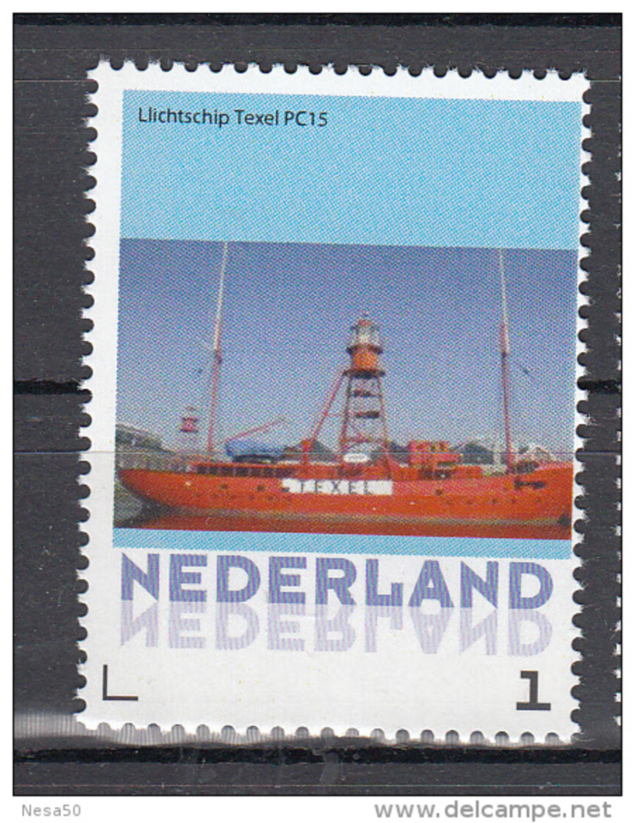Nederland 2015 Persoonlijke Zegel: Lighthouse, Vuurtoren: Lichtschip Texel , Lightschip - Leuchttürme