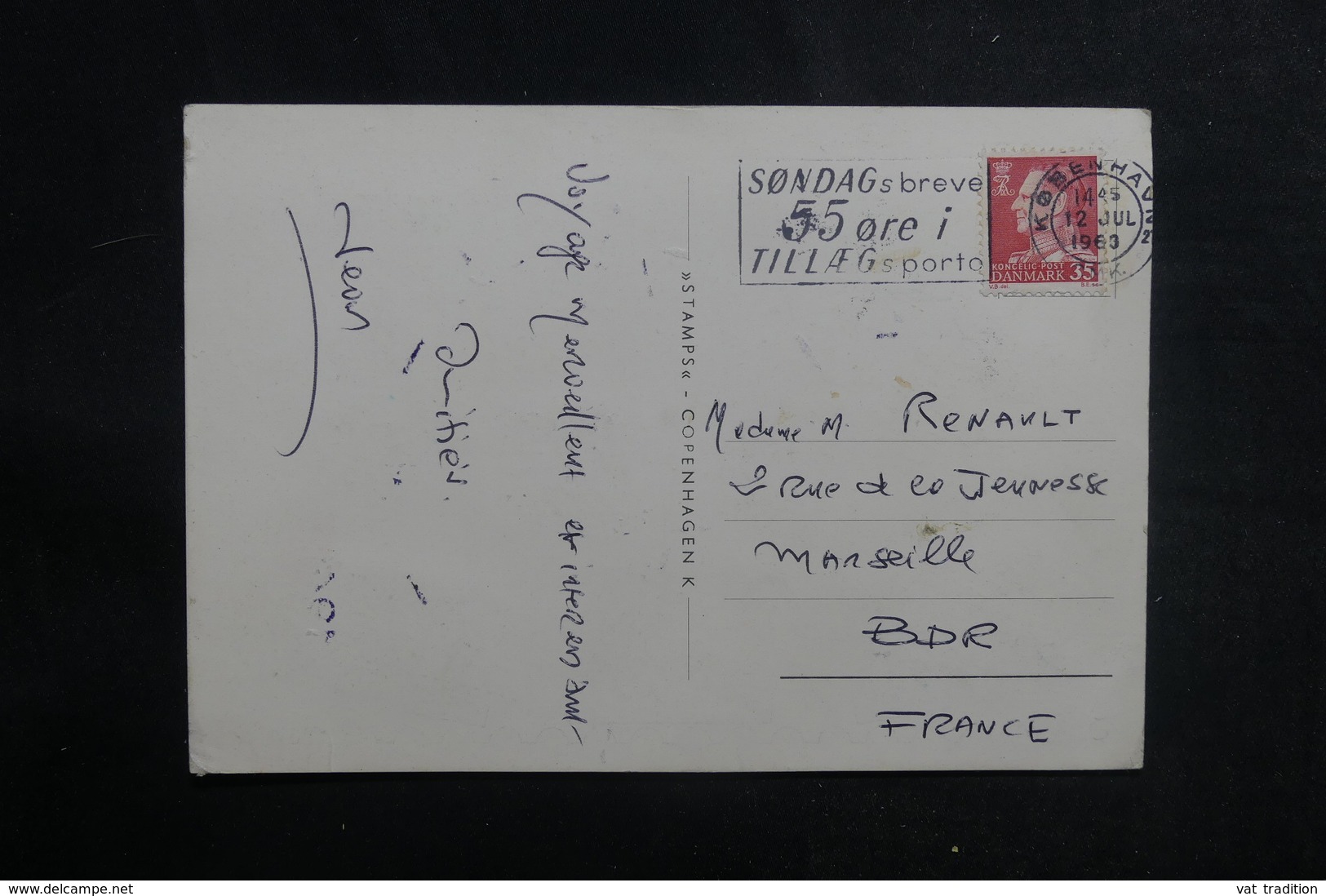 NORVÈGE - Carte Postale Philatélique De Copenhague Pour La France En 1963 - L 38940 - Storia Postale