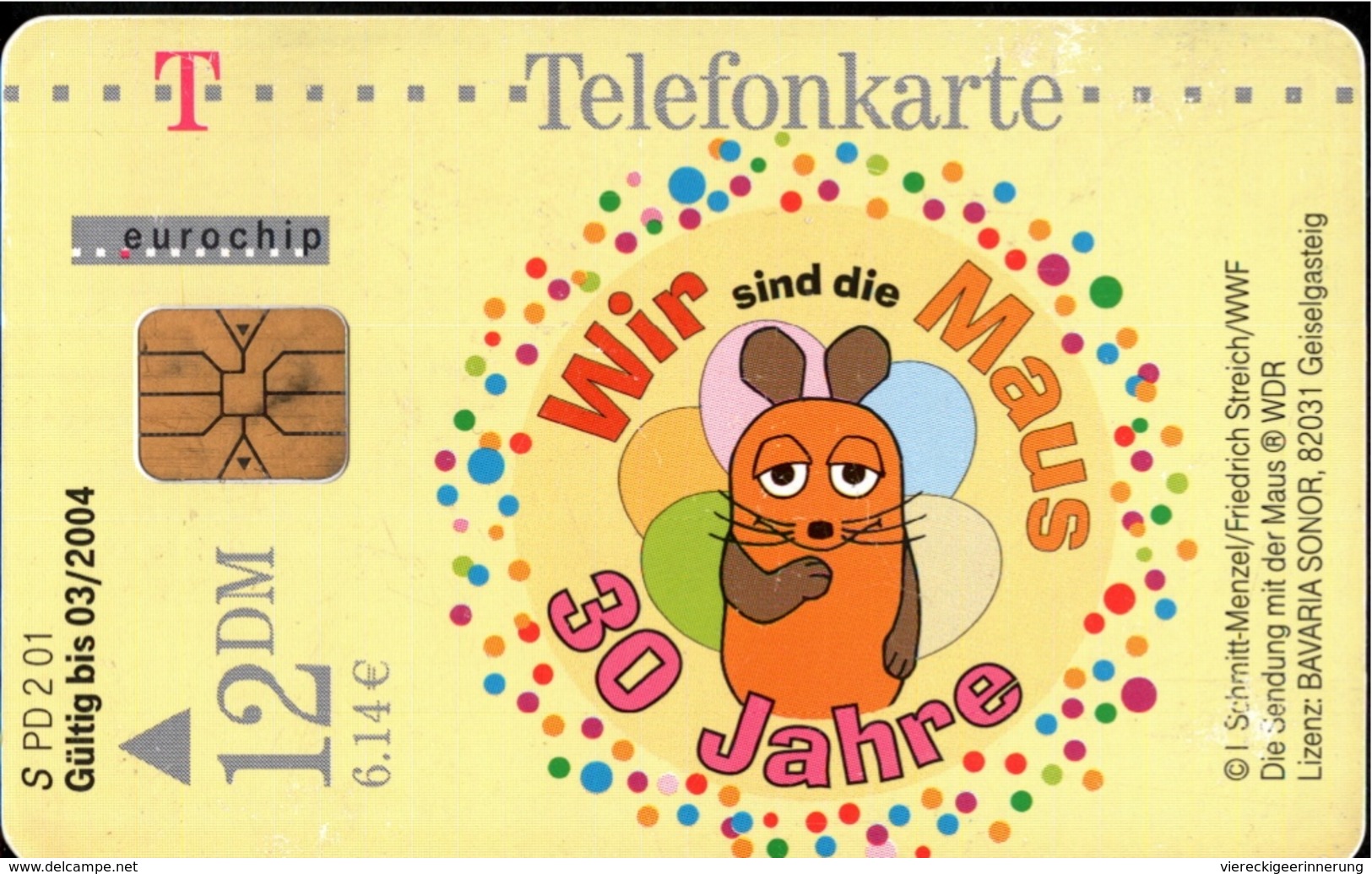 ! Telefonkarte, Telecarte, Phonecard, 2001, S PD2, Sendung Mit Der Maus, Germany - P & PD-Series: Schalterkarten Der Dt. Telekom