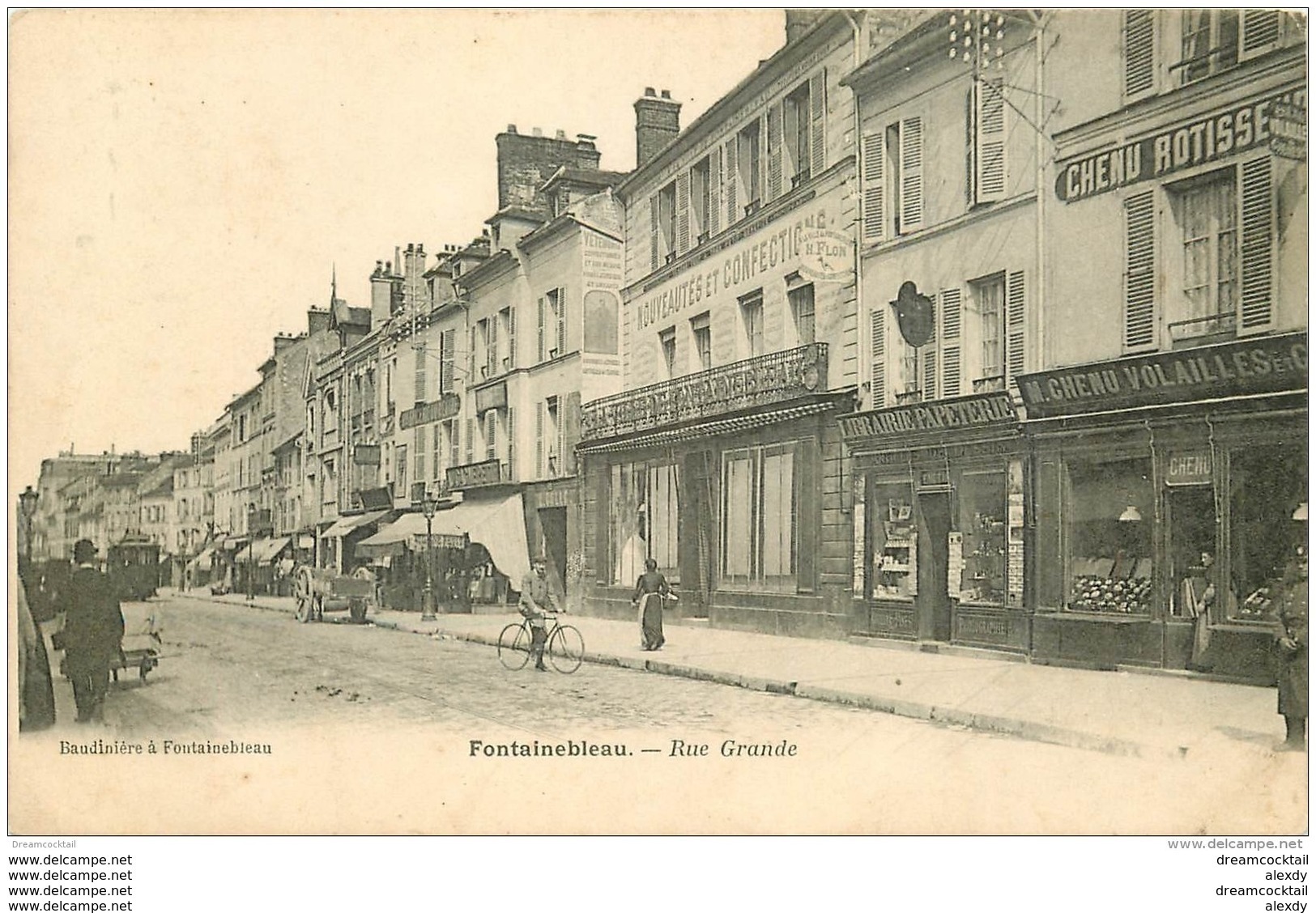 77 FONTAINEBLEAU. Grande Rue Librairie Er Rotisserie - Fontainebleau