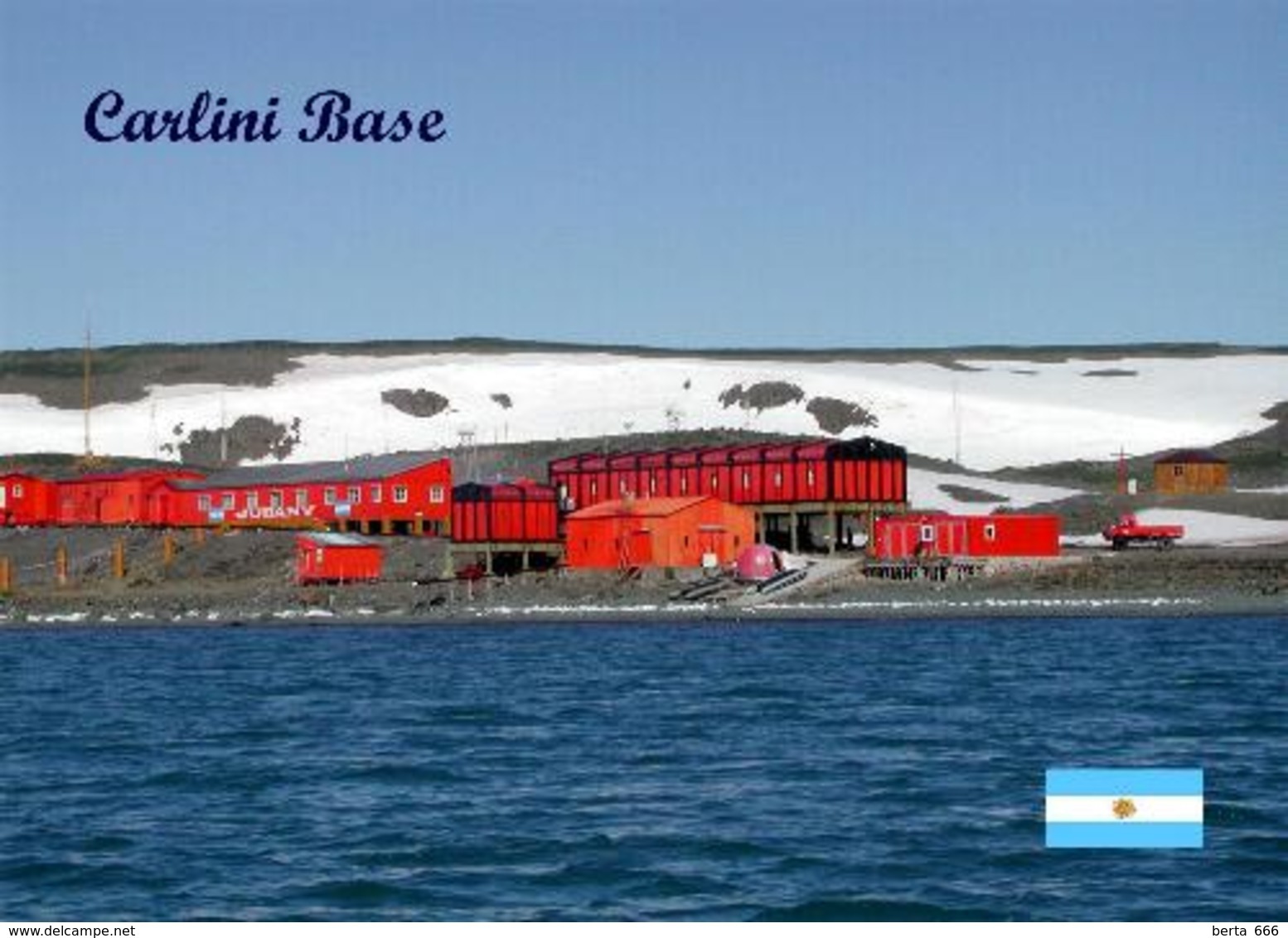 Antarctica Carlini Base Jubany Argentina New Postcard Antarktis AK - Sonstige & Ohne Zuordnung