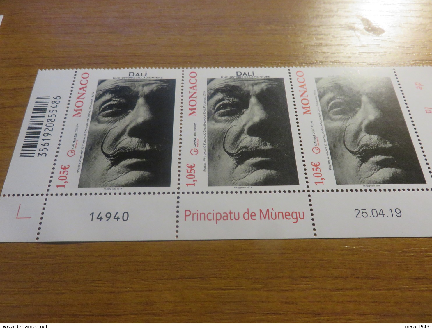 Monaco 2019 Autoportrait Dali à L'unité Neuf** - Unused Stamps