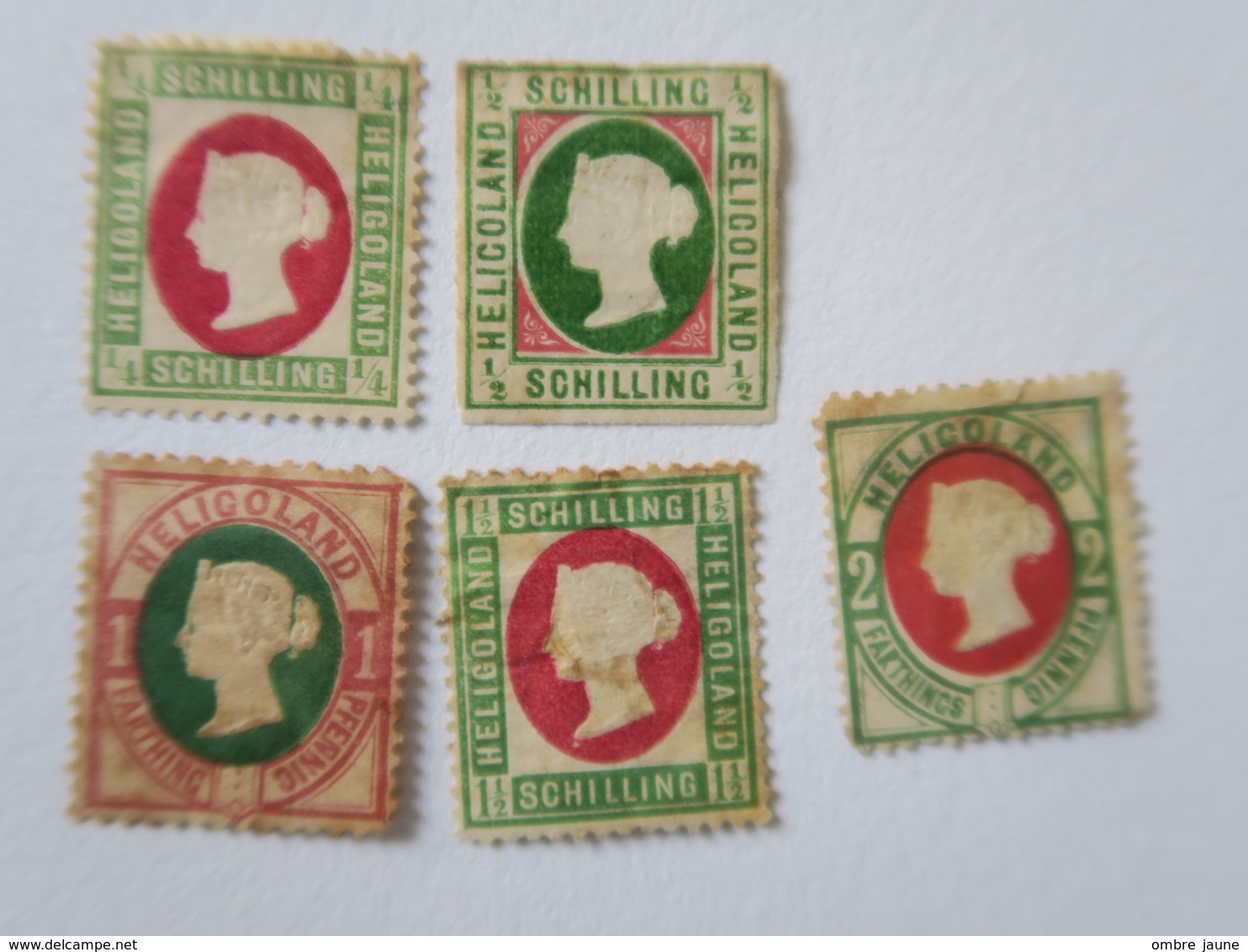 HELIGOLAND - Lot De 7 Timbres - à Identifier - Heligoland (1867-1890)