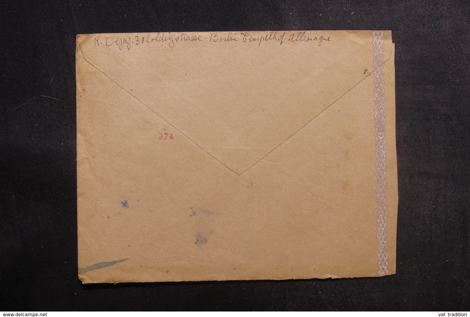 ALLEMAGNE - Enveloppe De Berlin Pour La France En 1943 Avec Contrôle Postal - L 38961 - Lettres & Documents