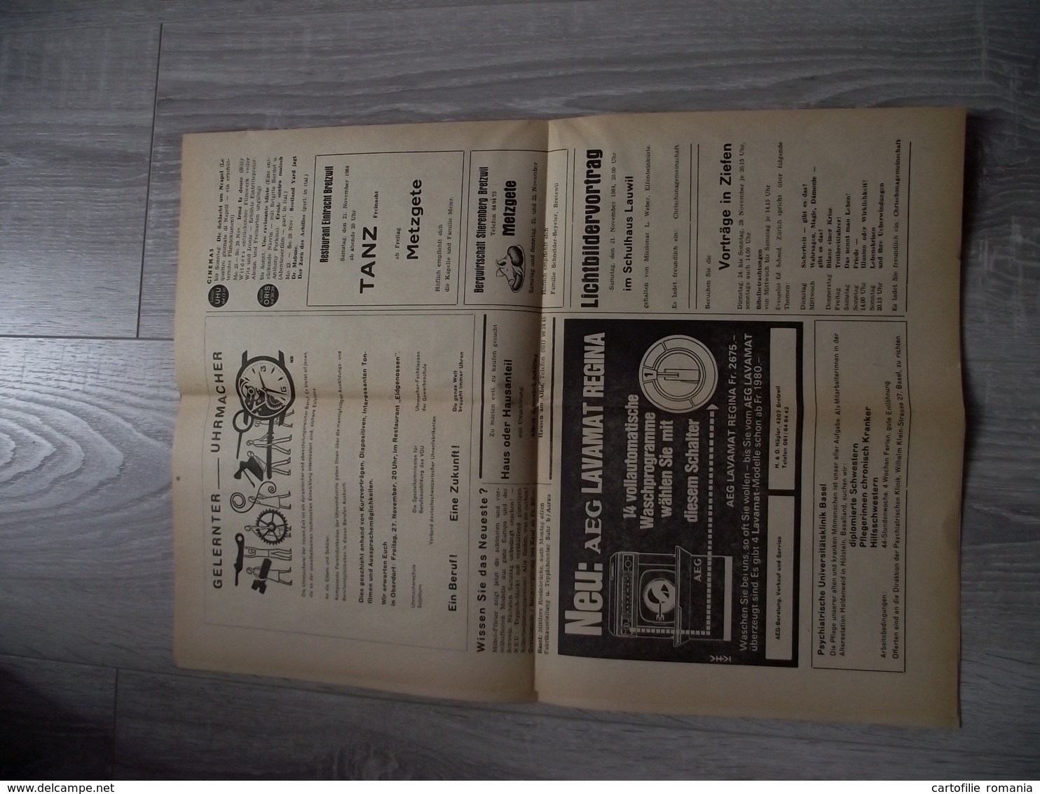 Germany - Waldenburg - 19 November 1964 - Waldenburger Bezirksblatt - Newspaper - Football Soccer - 430/350 Mm - Deportes