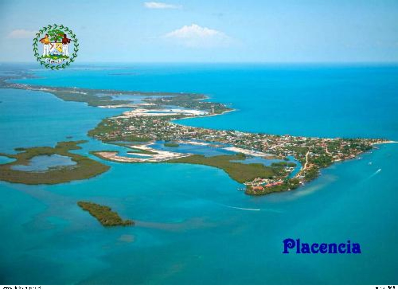 Belize Placencia Aerial View New Postcard - Belize