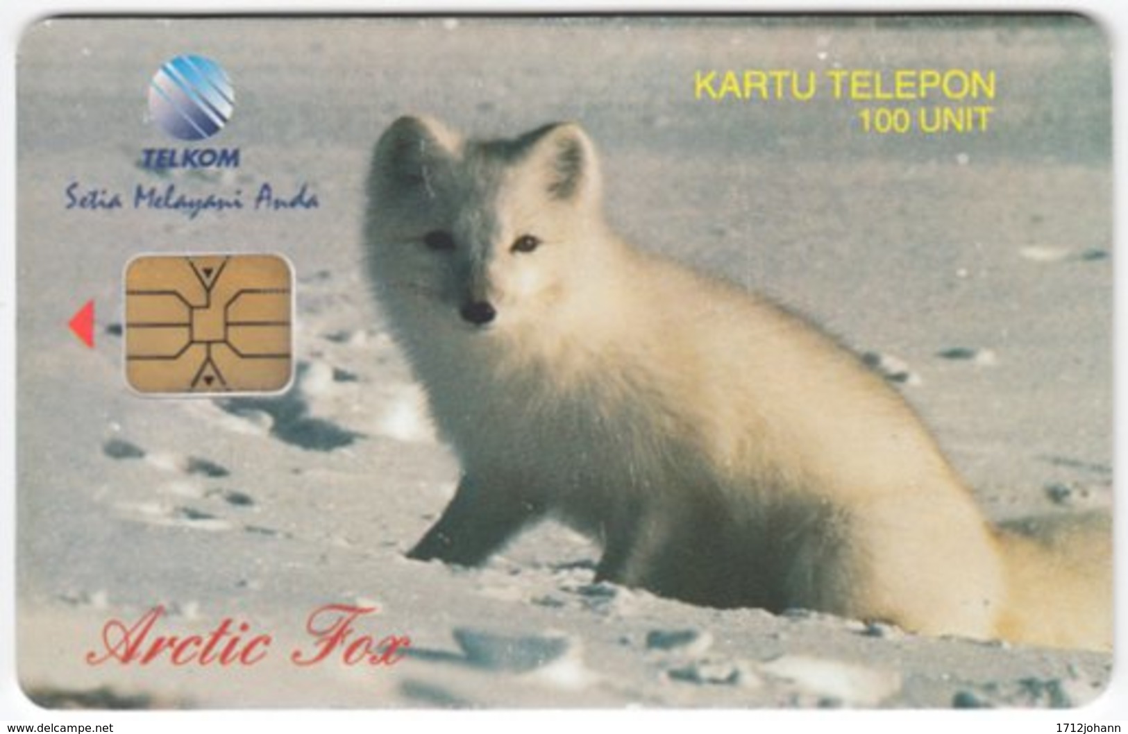 INDONESIA A-298 Chip Telekom - Animal, Arctic Fox - Used - Indonesien