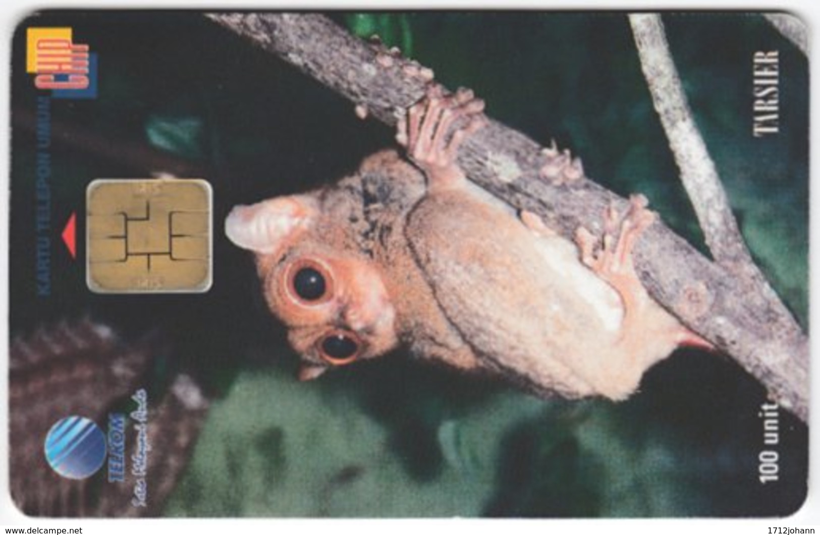 INDONESIA A-328 Chip Telekom - Animal, Maki - Used - Indonesien