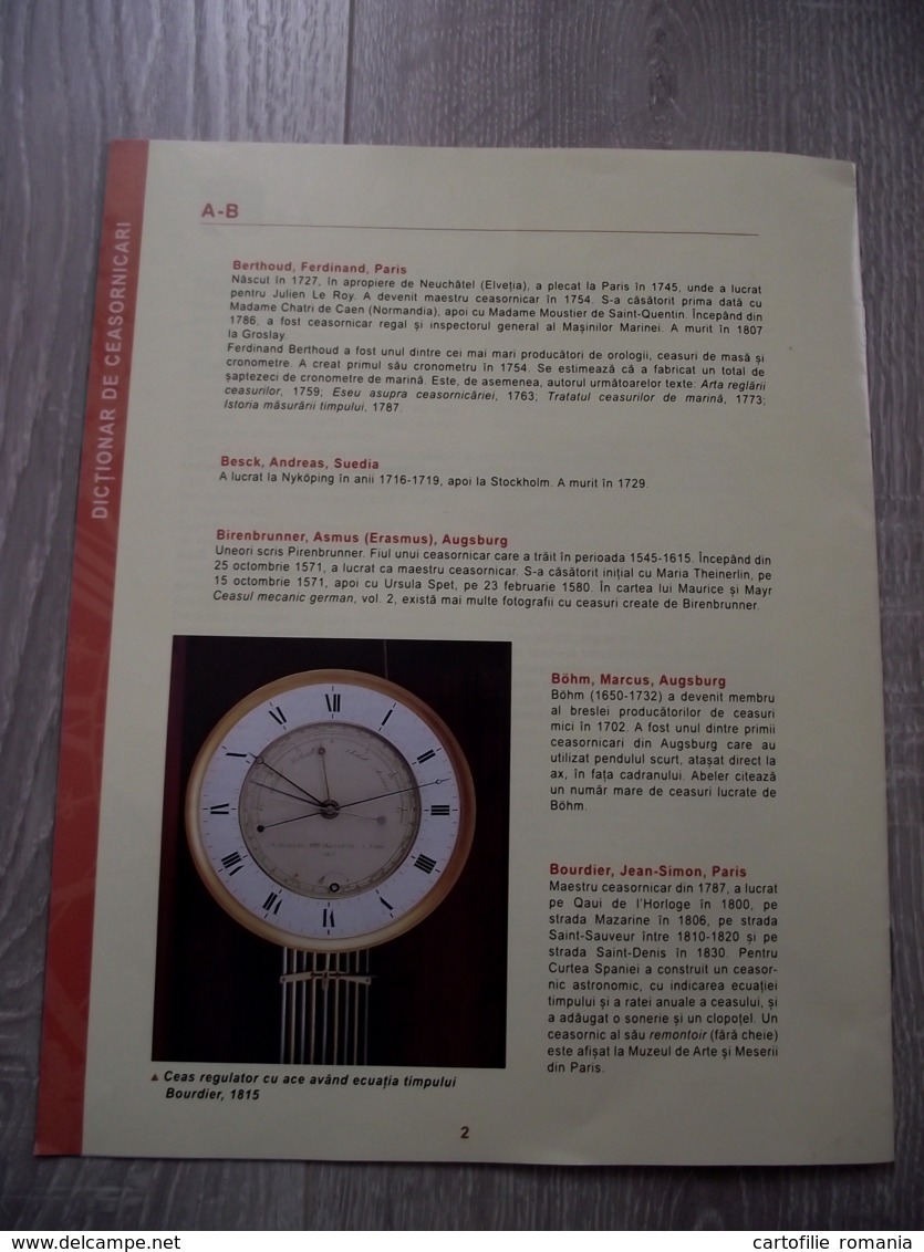 Romania - Vintage watches magazine - Encyclopedia - History of watches magazine - 10 pages - see scans