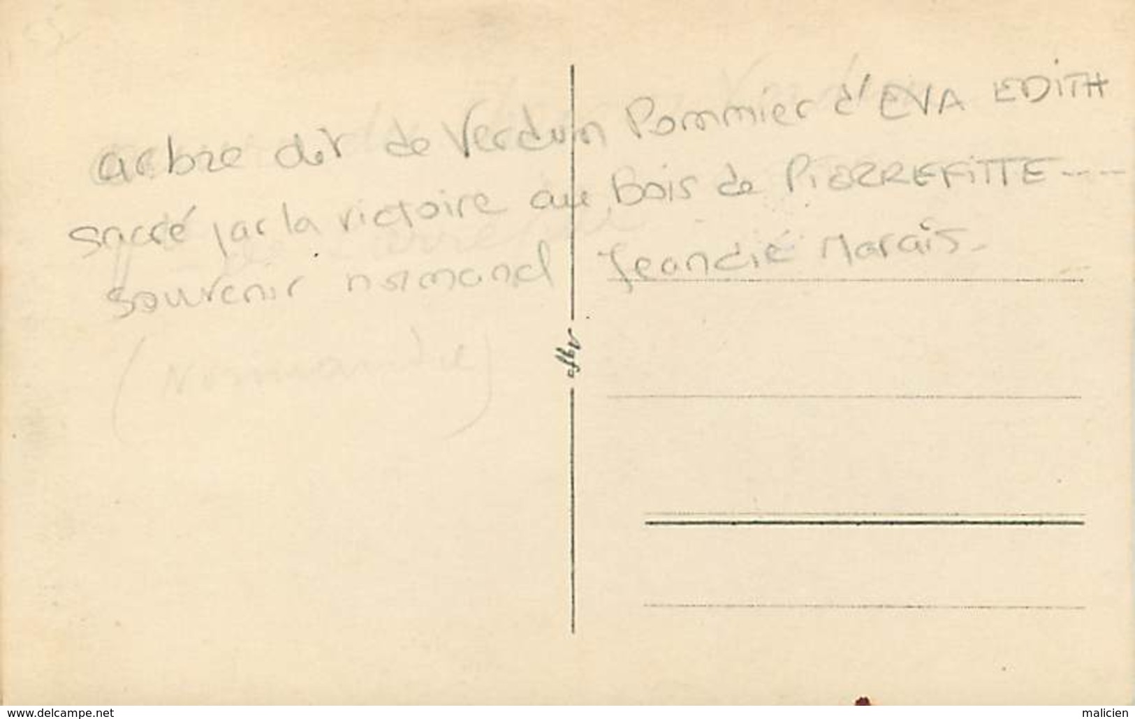 - Meuse -ref-A731- Pierrefitte Sur Aire -arbre De Verdun -pommier D Eva Edith -souvenir De Jeandié Marais -guerre 14-18 - Pierrefitte Sur Aire