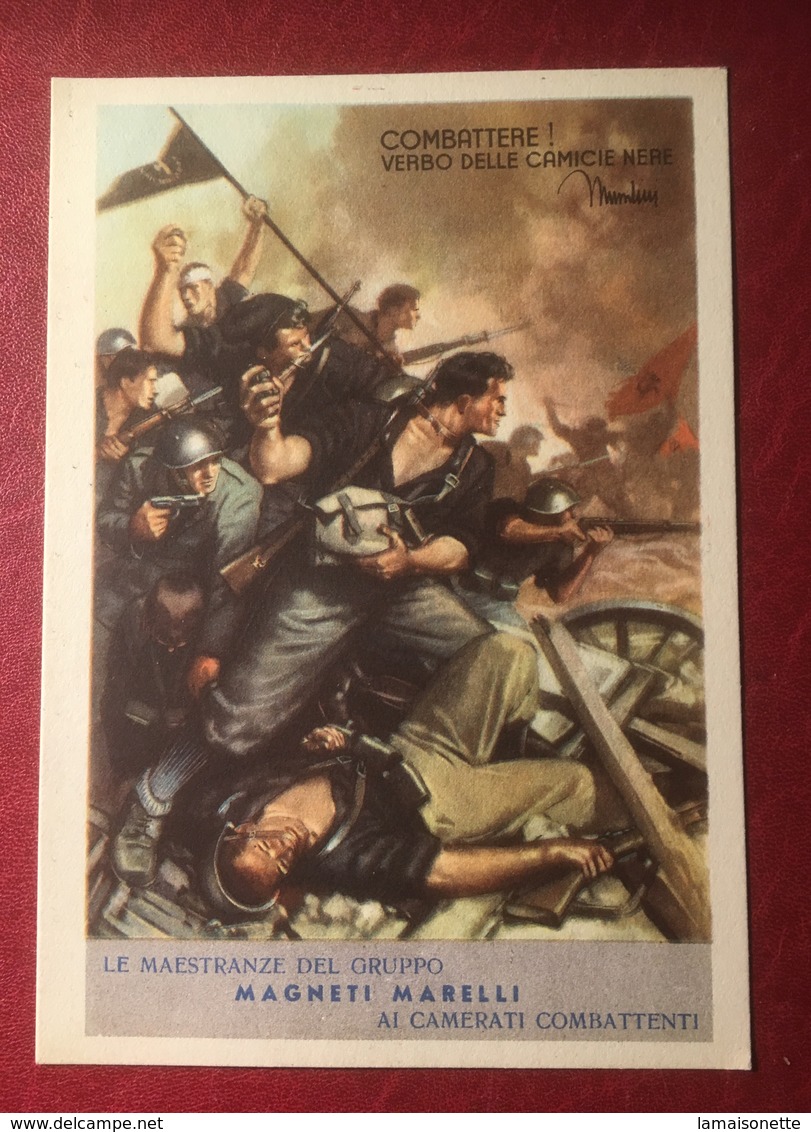 WW2 PNF Combattere !  Pubblicitaria Magneti Marelli - Guerra 1939-45