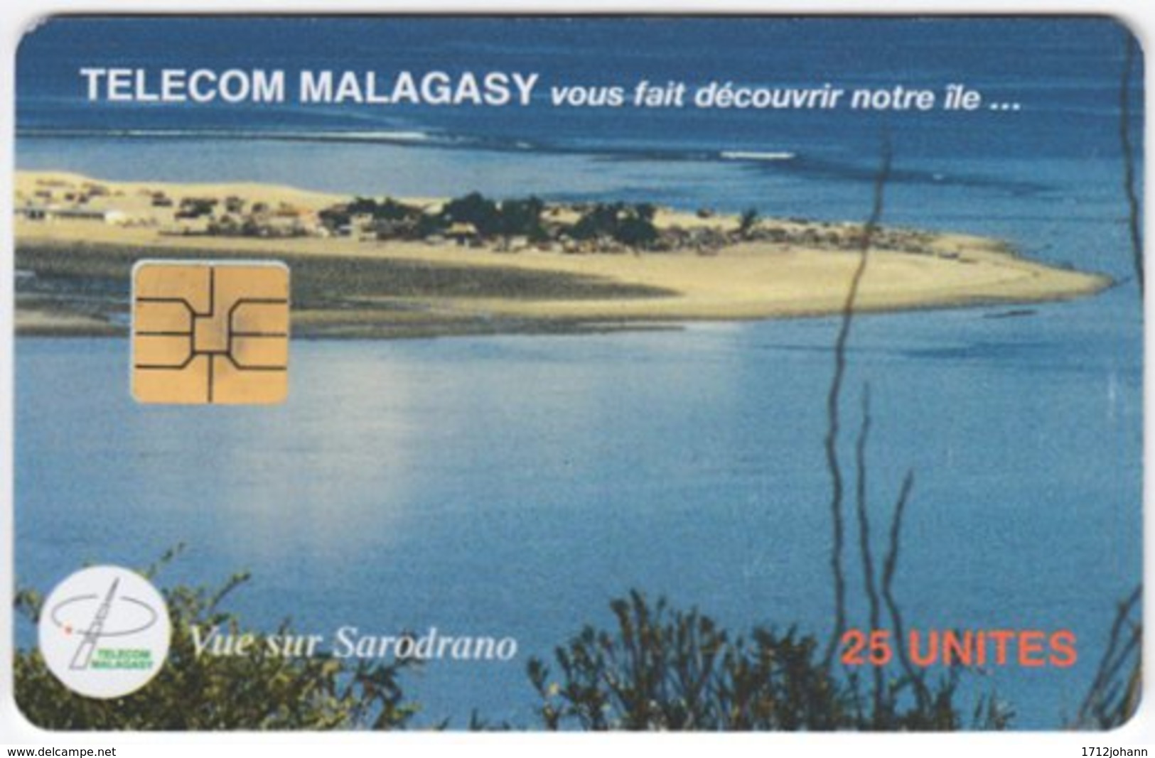 MADAGASCAR A-042 Chip Telecom - Landscape, Coast - Used - Madagascar