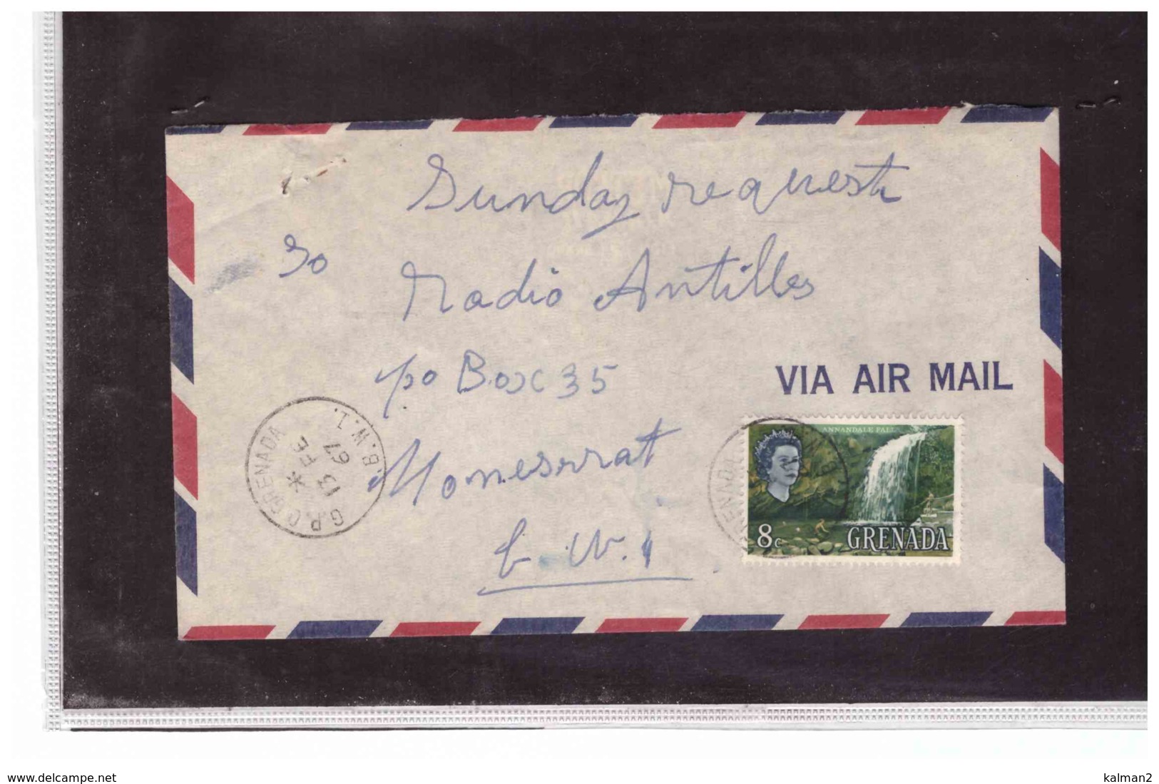 TEM10182   -   GRENADA     /     AIR MAIL COVER  TO  MONTSERRAT - Grenada (1974-...)