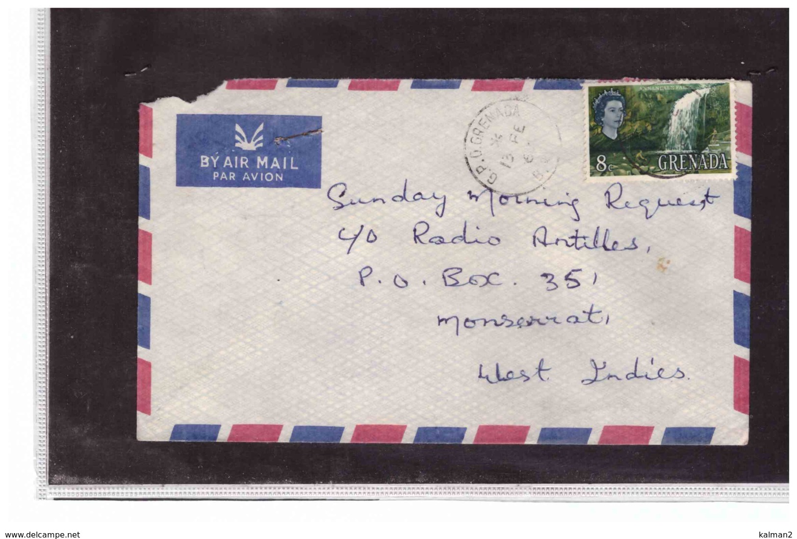 TEM10184   -   GRENADA     /     AIR MAIL COVER  TO  MONTSERRAT - Grenada (1974-...)