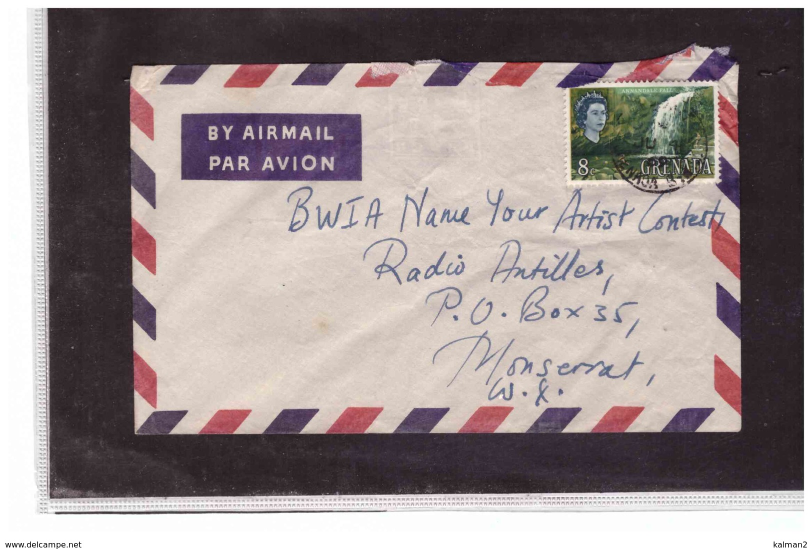 TEM10196   -   GRENADA     /    AIR MAIL COVER  TO  MPNTSERRAT - Grenada (1974-...)