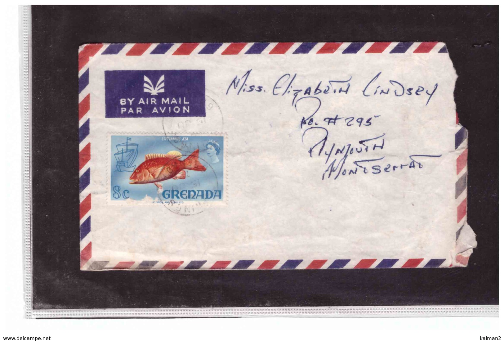 TEM10201   -   GRENADA     /    AIR MAIL COVER  TO  MONTSERRAT - Grenade (1974-...)