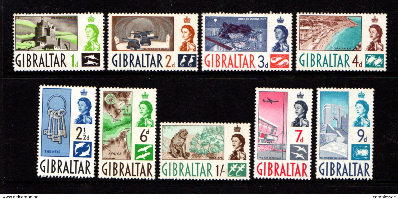 GIBRALTAR    1960    Various  Designs    Part  Set  Of  9      MH - Gibraltar