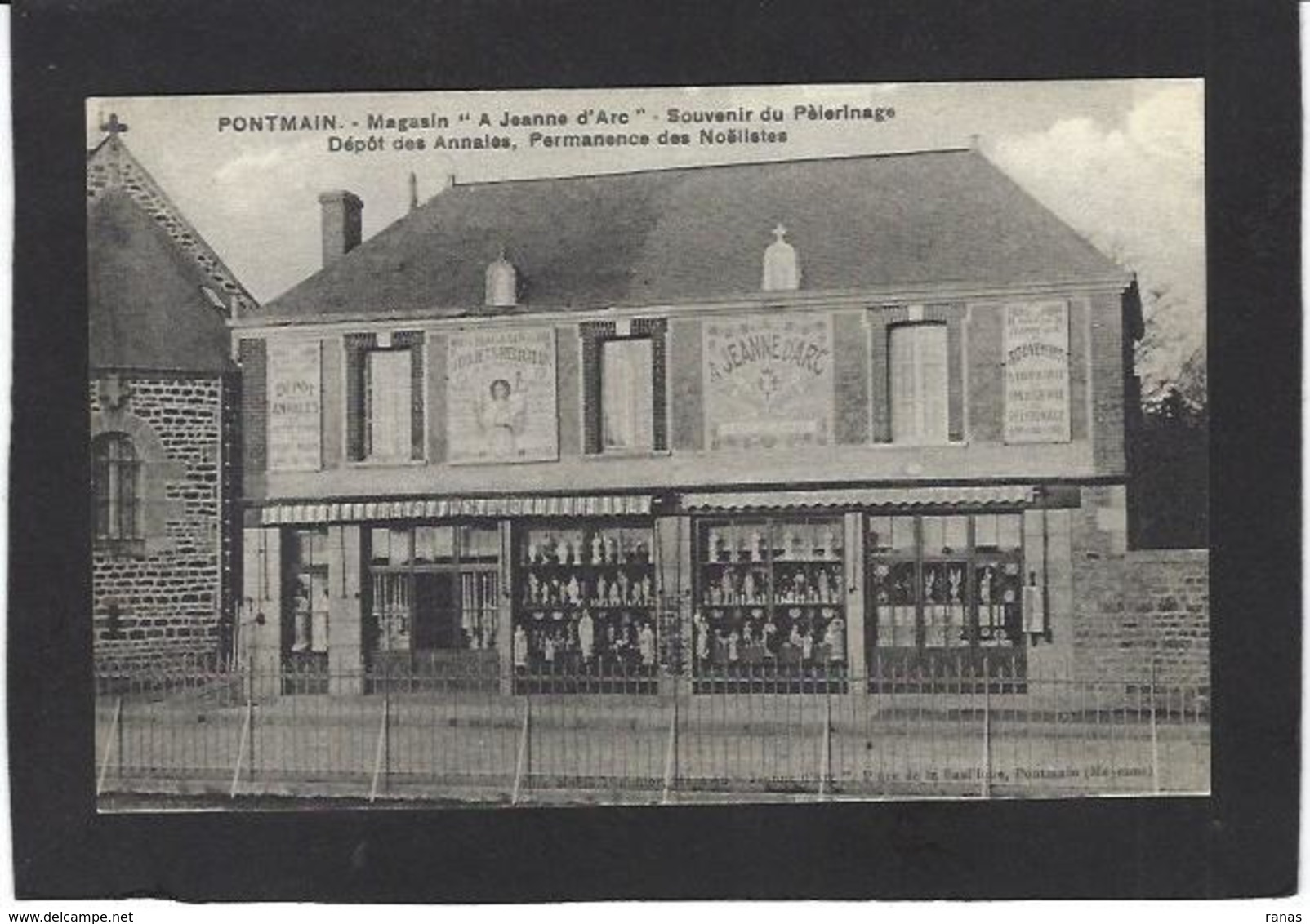 CPA Mayenne 53 Pontmain Commerce Shop Devanture Magasin Non Circulé - Pontmain