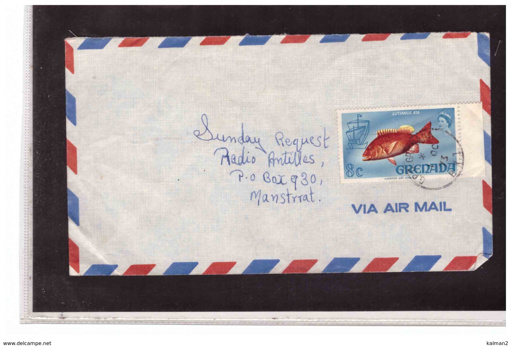 TEM10204   -   GRENADA   -  AIR  MAIL COVER TO  MONTSERRAT - Grenada (1974-...)