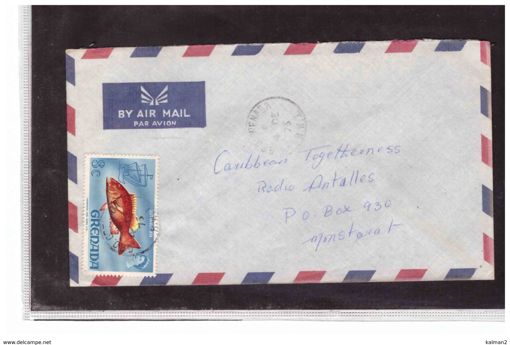 TEM10217   -   GRENADA   -  AIR  MAIL COVER TO  MONTSERRAT - Grenada (1974-...)