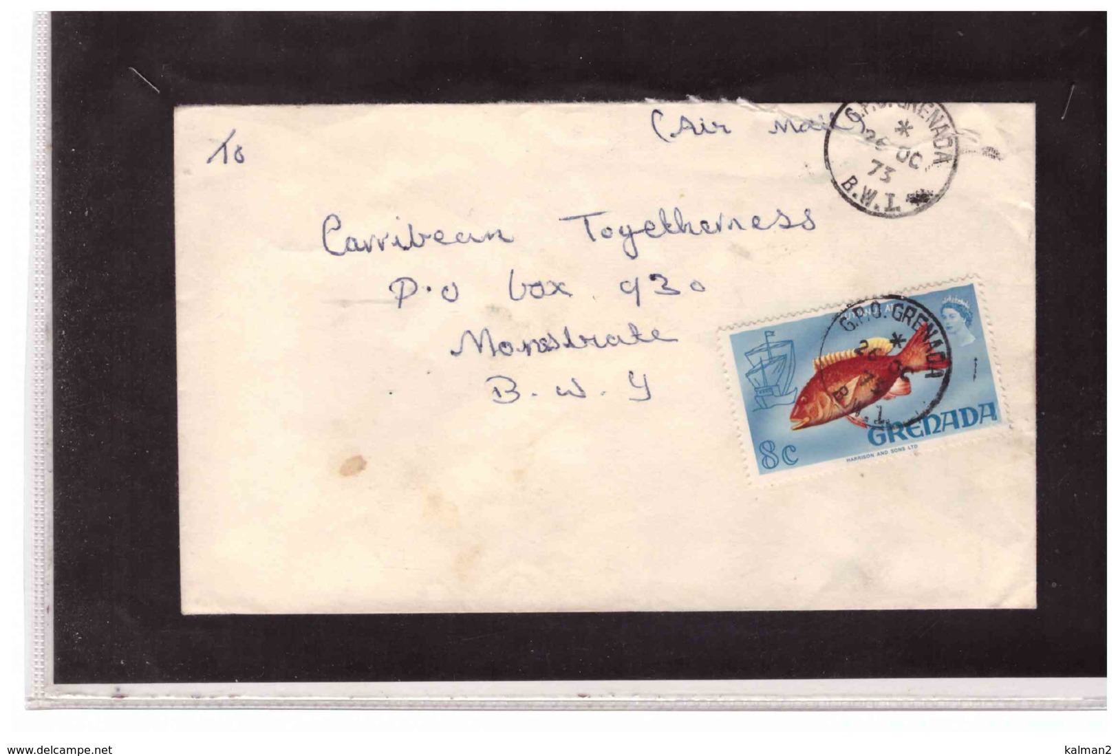 TEM10220   -   GRENADA   -  AIR  MAIL COVER TO  MONTSERRAT - Grenada (1974-...)