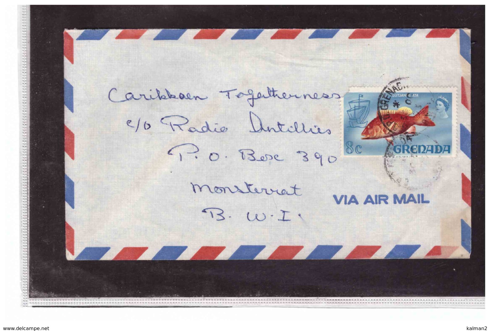 TEM10221   -   GRENADA   -  AIR  MAIL COVER TO  MONTSERRAT - Grenada (1974-...)