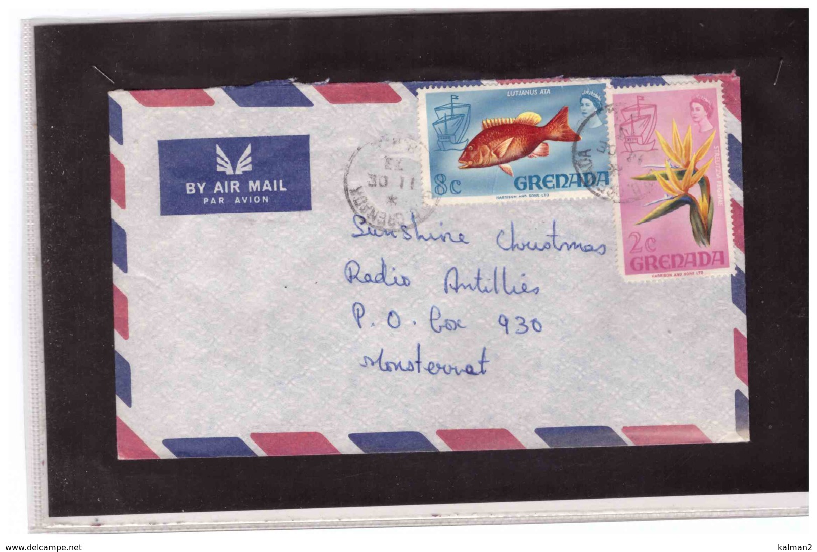 TEM10222   -   GRENADA   -  AIR  MAIL COVER TO  MONTSERRAT - Grenada (1974-...)