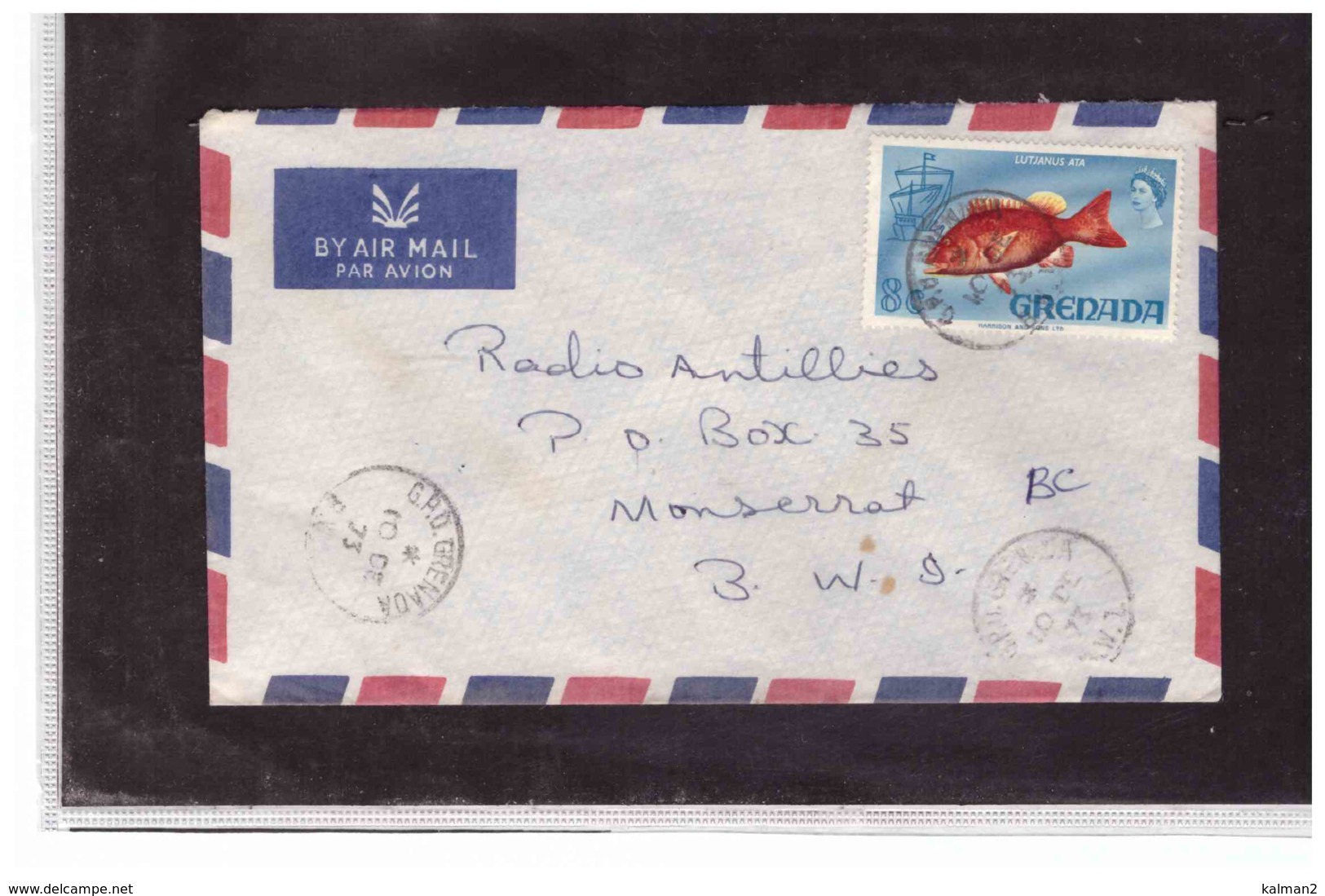 TEM10225   -   GRENADA   -  AIR  MAIL COVER TO  MONTSERRAT - Grenada (1974-...)