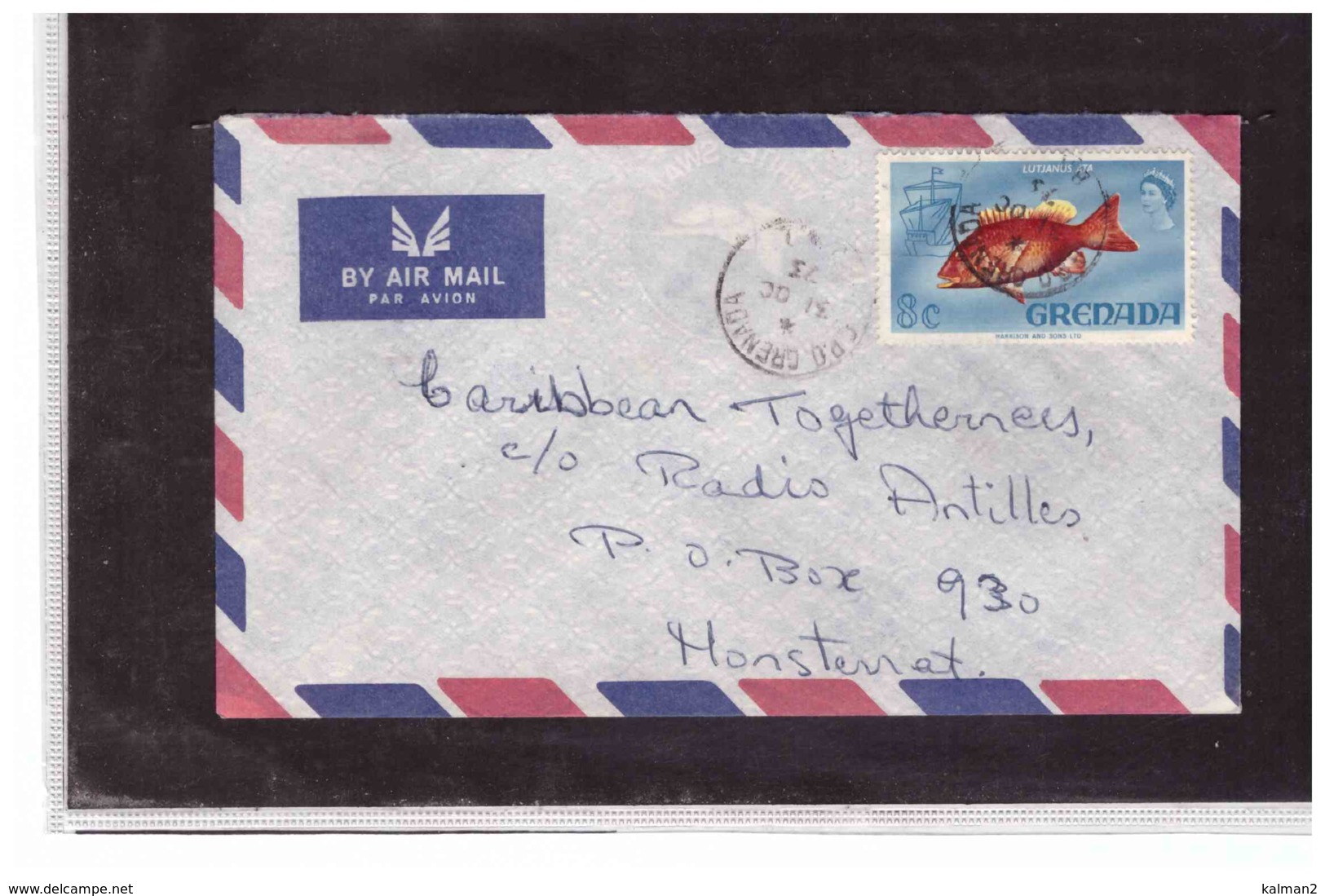 TEM10229   -   GRENADA   -  AIR  MAIL COVER TO  MONTSERRAT - Grenada (1974-...)