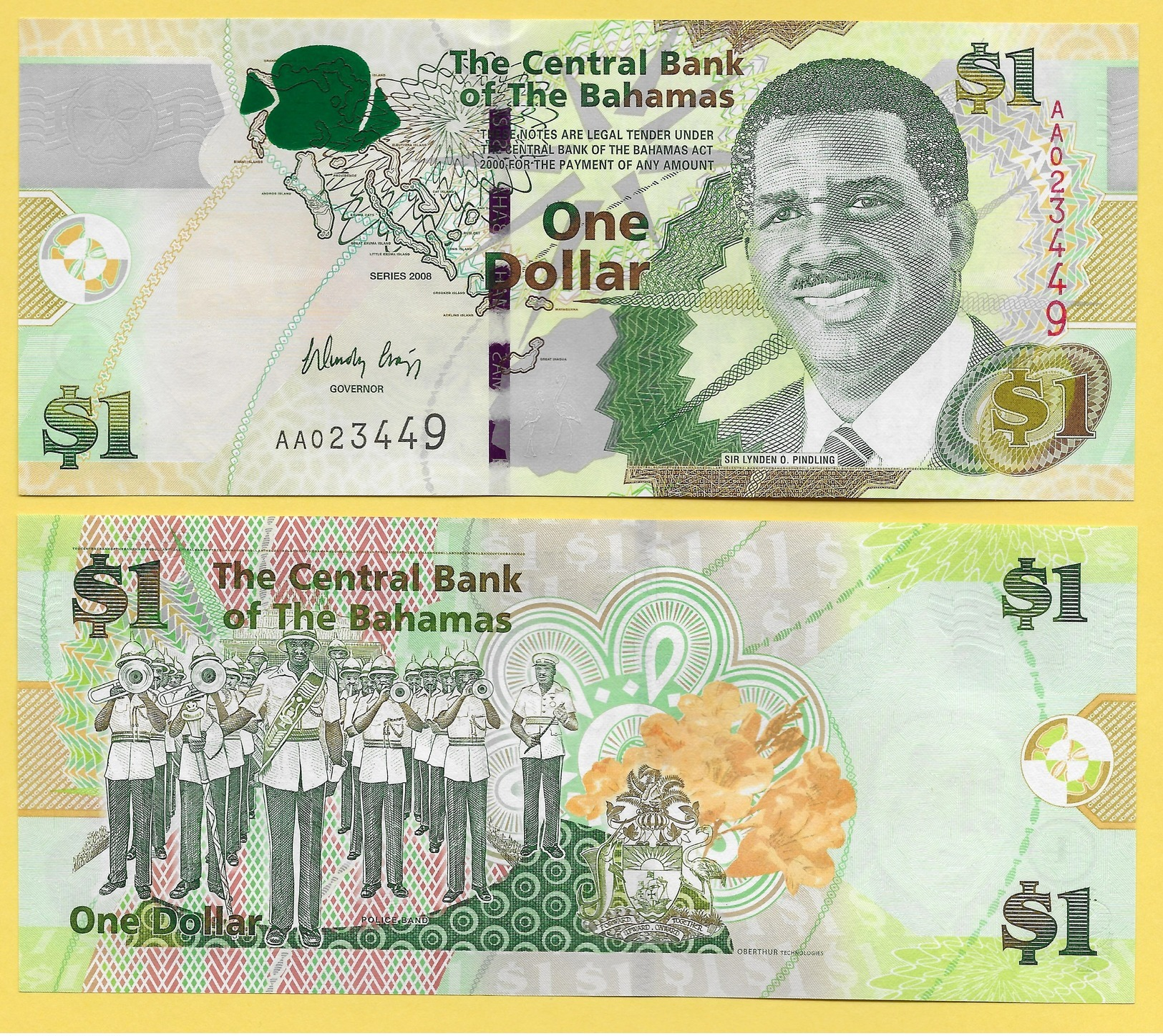 Bahamas 1 Dollar P-71 2008 UNC - Bahamas