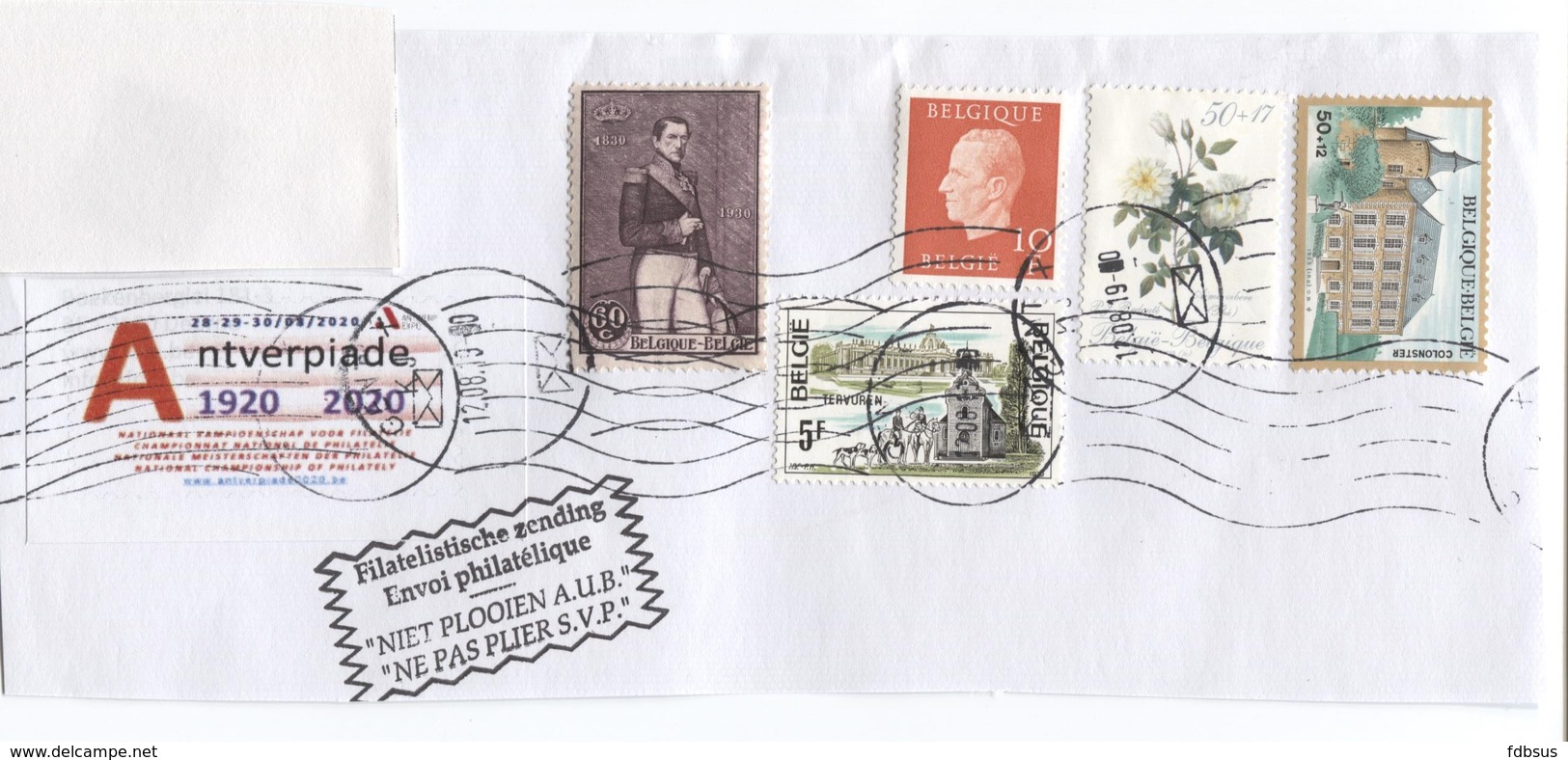 Hoofding Van Enveloppe Met Diverse Zegels - Head Of Letter With Different Stamps.  Check Scan Zie Scan - Other & Unclassified