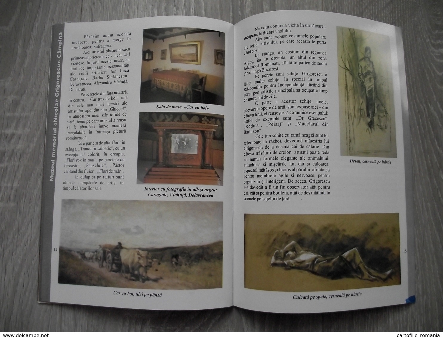 Romania - Prahova Campina - Nicolae Grigorescu memorial house museum - Tourism book brochure illustrations 18 pages