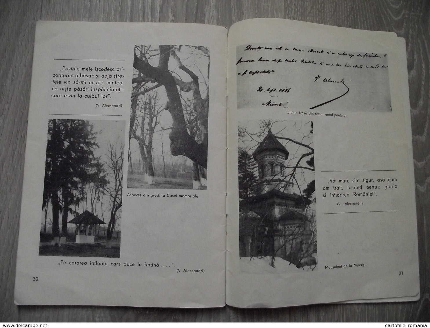 Romania - Iasi - Mircesti memorial house museum - Vasile Alecsandri - Tourism book brochure illustrations 31 pages