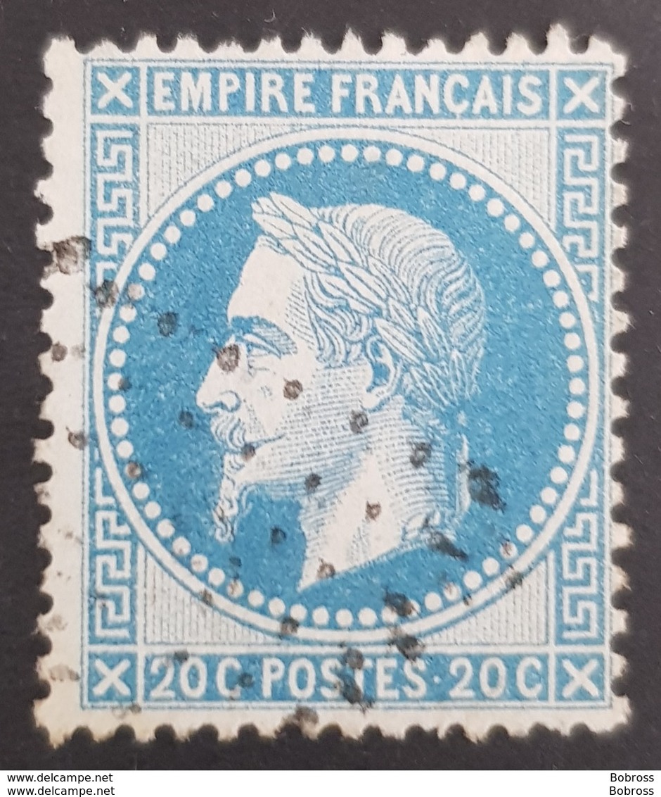 1863-1870, Emperor Napoléon Lll, 20c, Bleu, Empire Français, France - 1863-1870 Napoleon III With Laurels