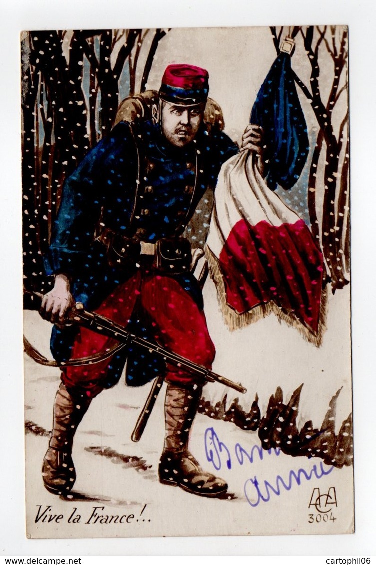 - CPA MILITAIRES - Vive La France 1917 - Série AAC 3004 - - Patriotiques