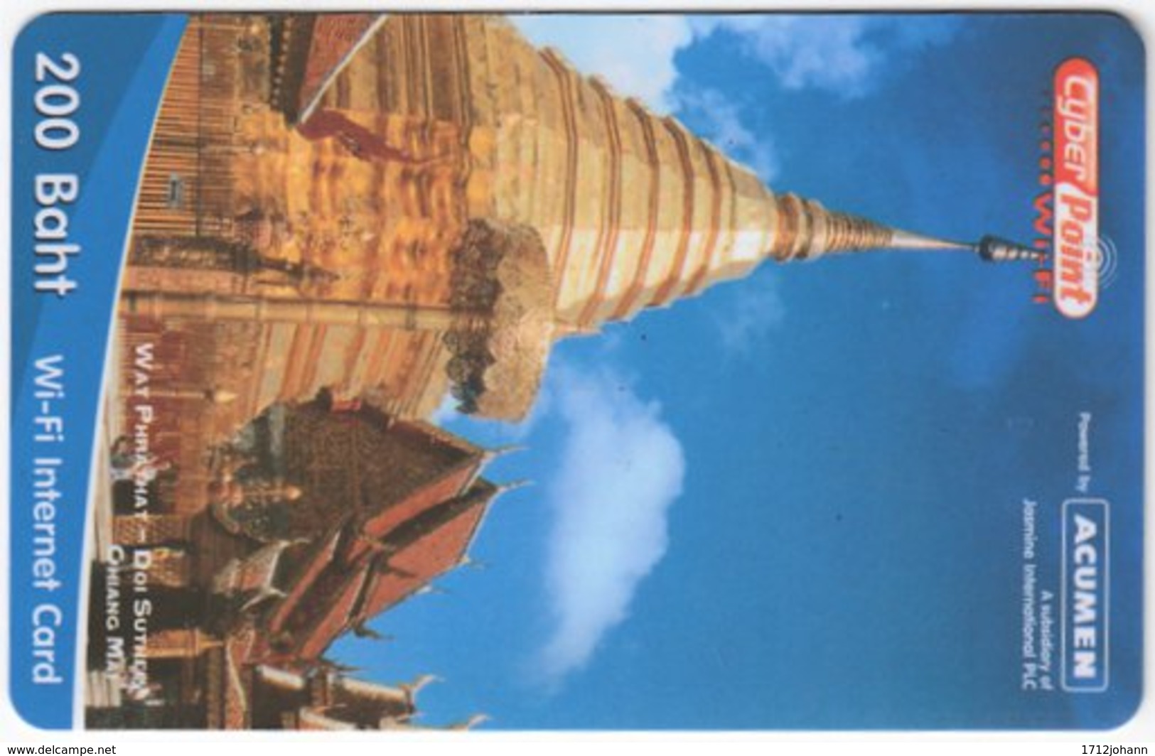 THAILAND F-005 Prepaid CyberPoint - Religion, Temple - Used - Thaïland