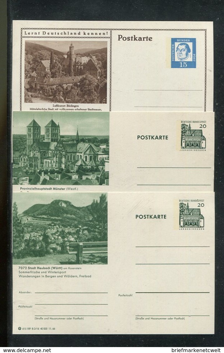 Bundesrepublik Deutschland / Lot Mit 15 Bildpostkarten ** (23339-50) - Lots & Kiloware (max. 999 Stück)