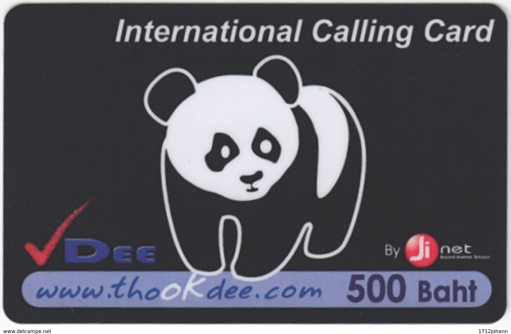 THAILAND F-039 Prepaid DeeWorld - Cartoon, Animal, Panda - Used - Thaïlande