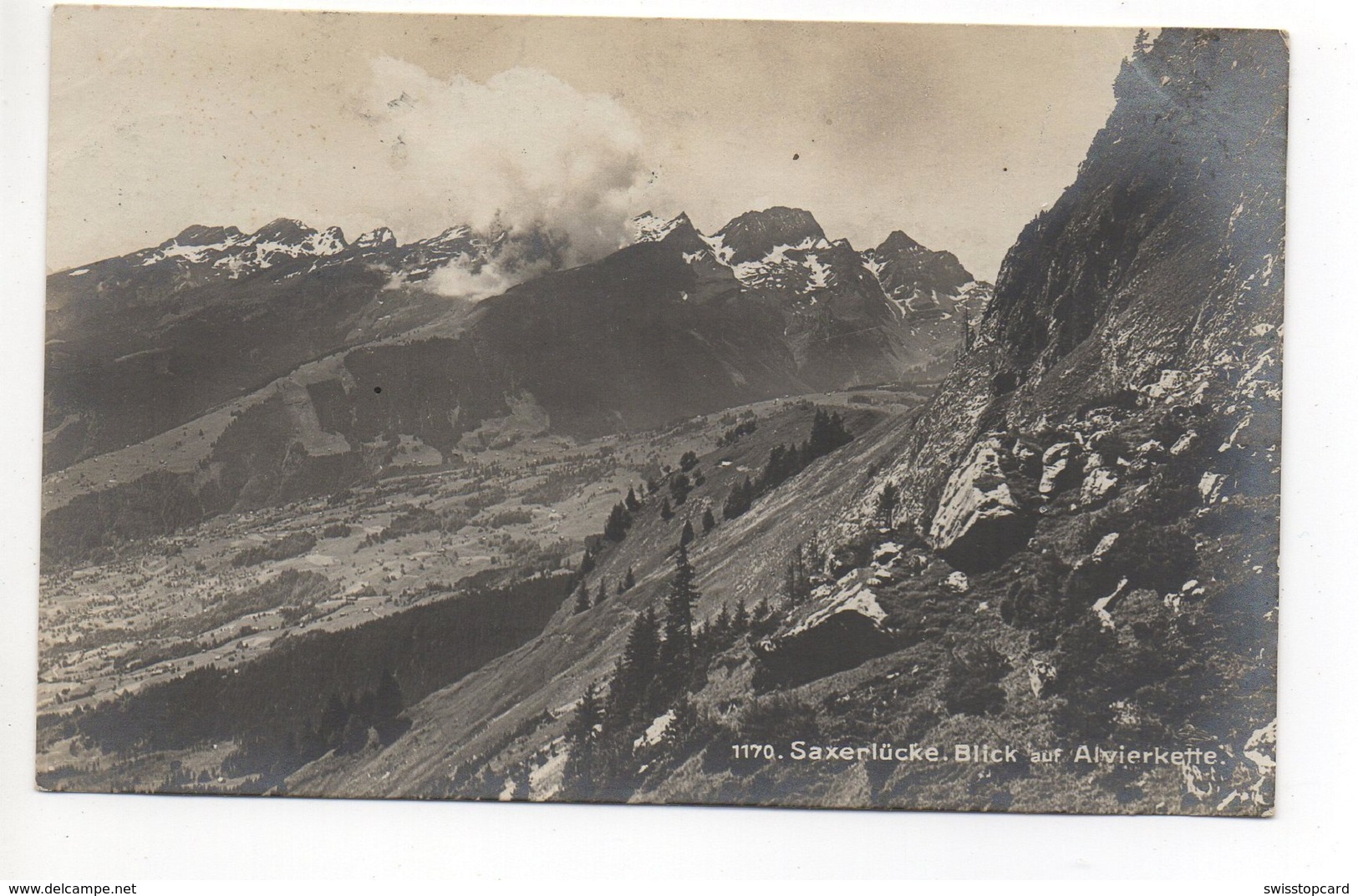 SAX Saxerlücke Blick Auf Alvierkette Gel. 1920 V. Grabs - Grabs