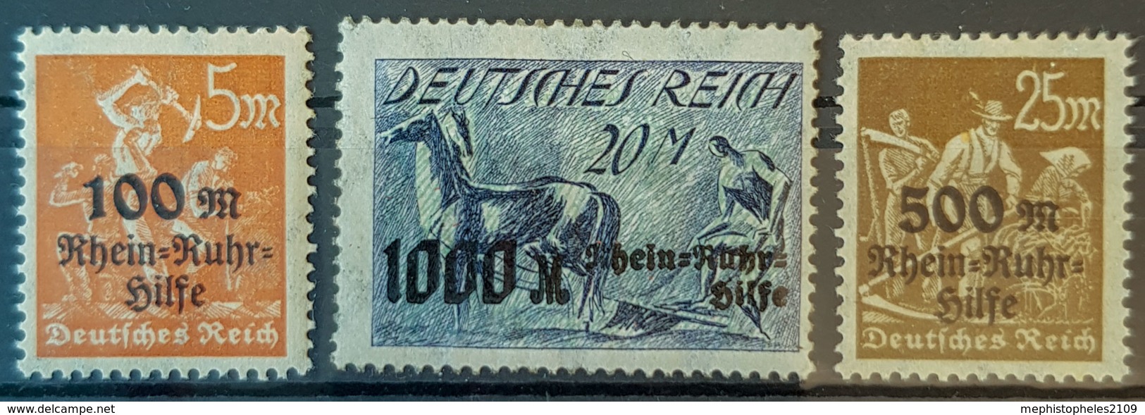 DEUTSCHES REICH - MNH - Mi 258-260 - Rhein-Ruhr-Hilfe - Nuovi