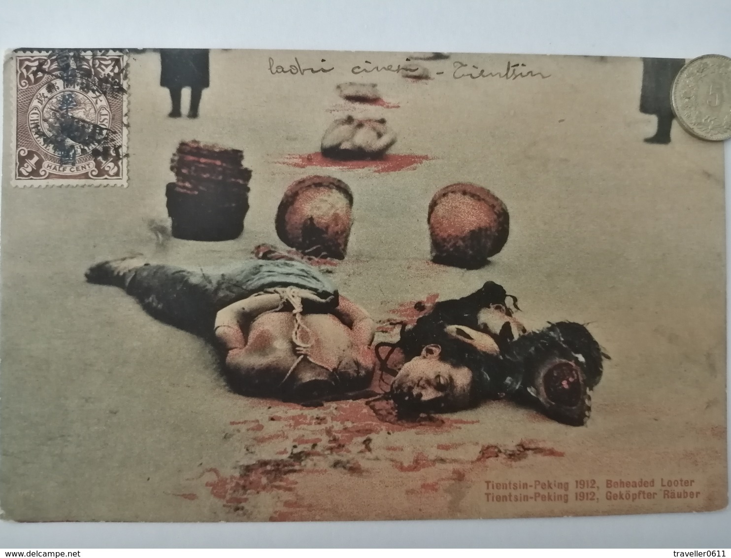 Tientsin-Peking, Beheaded Looter, Geköpfter Räuber, 1912 - China