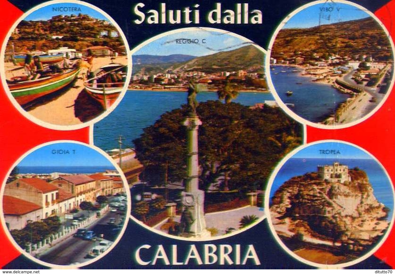 Saluti Dalla Calabria - Nicotera - Vibo V. Reggio C. - Gioia T. - Tropea - 37 - Formato Grande Viaggiata – E 13 - Other & Unclassified