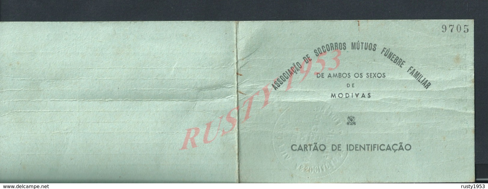 PORTUGAL CARTE ASSOCIACAO DE SOCORROS MUTUOS FUNEBRE FAMILILIAR DE MODIVAS VILA DO CONDE 1926 : - Portugal