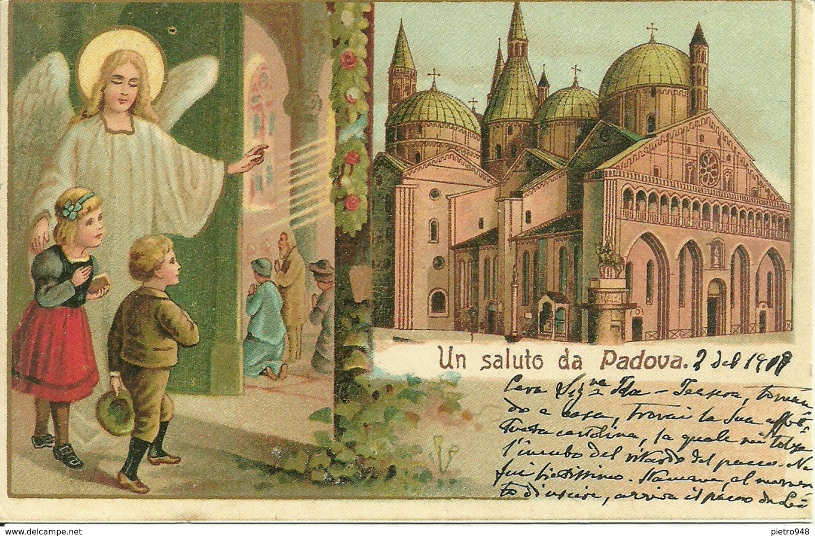 Padova (Veneto) Un Saluto Da Padova, Riproduzione D35, Reproduction, Illustrazione - Padova (Padua)