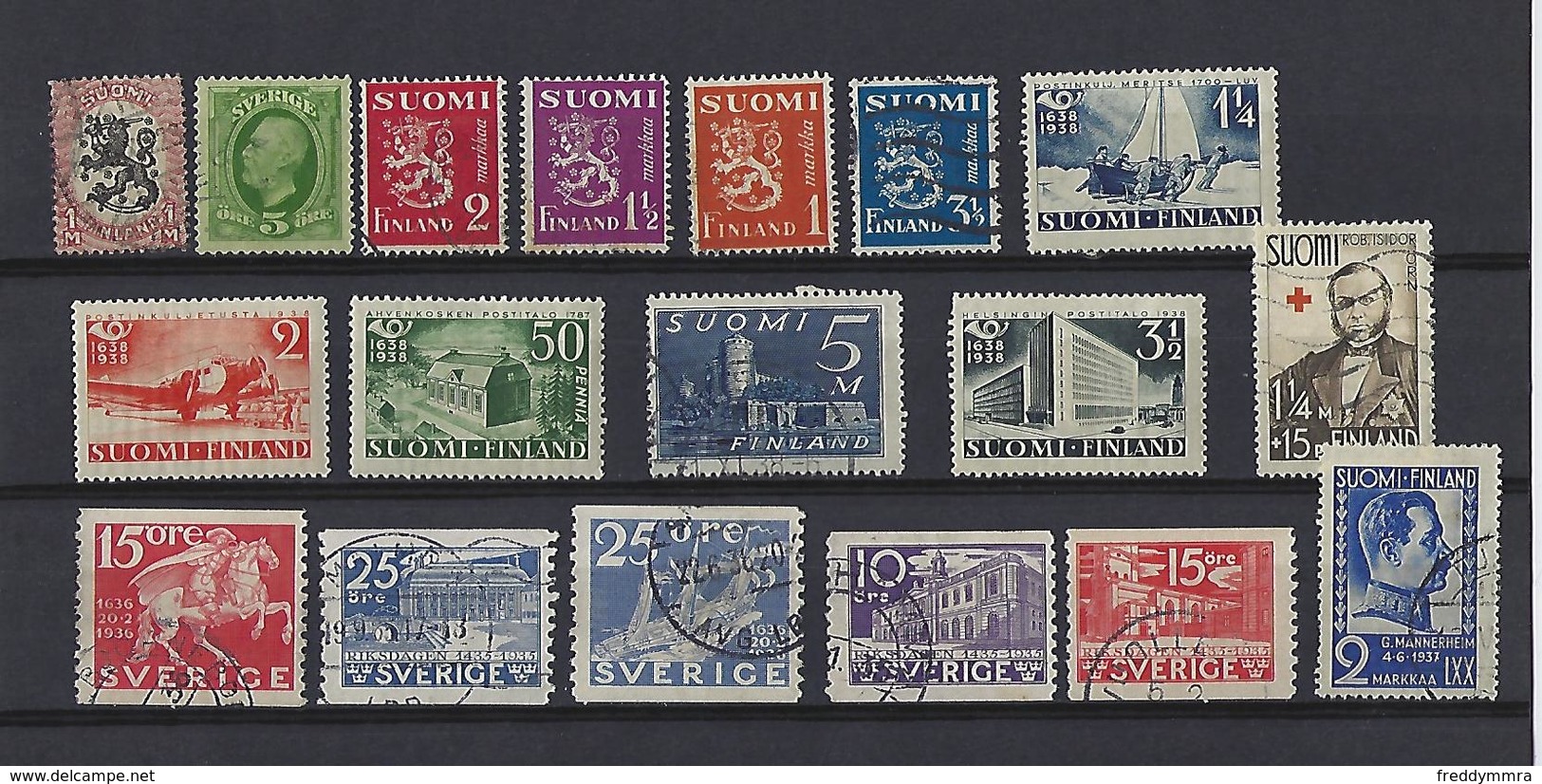 Finlande: 1 Lot De 18 Timbres - Collections