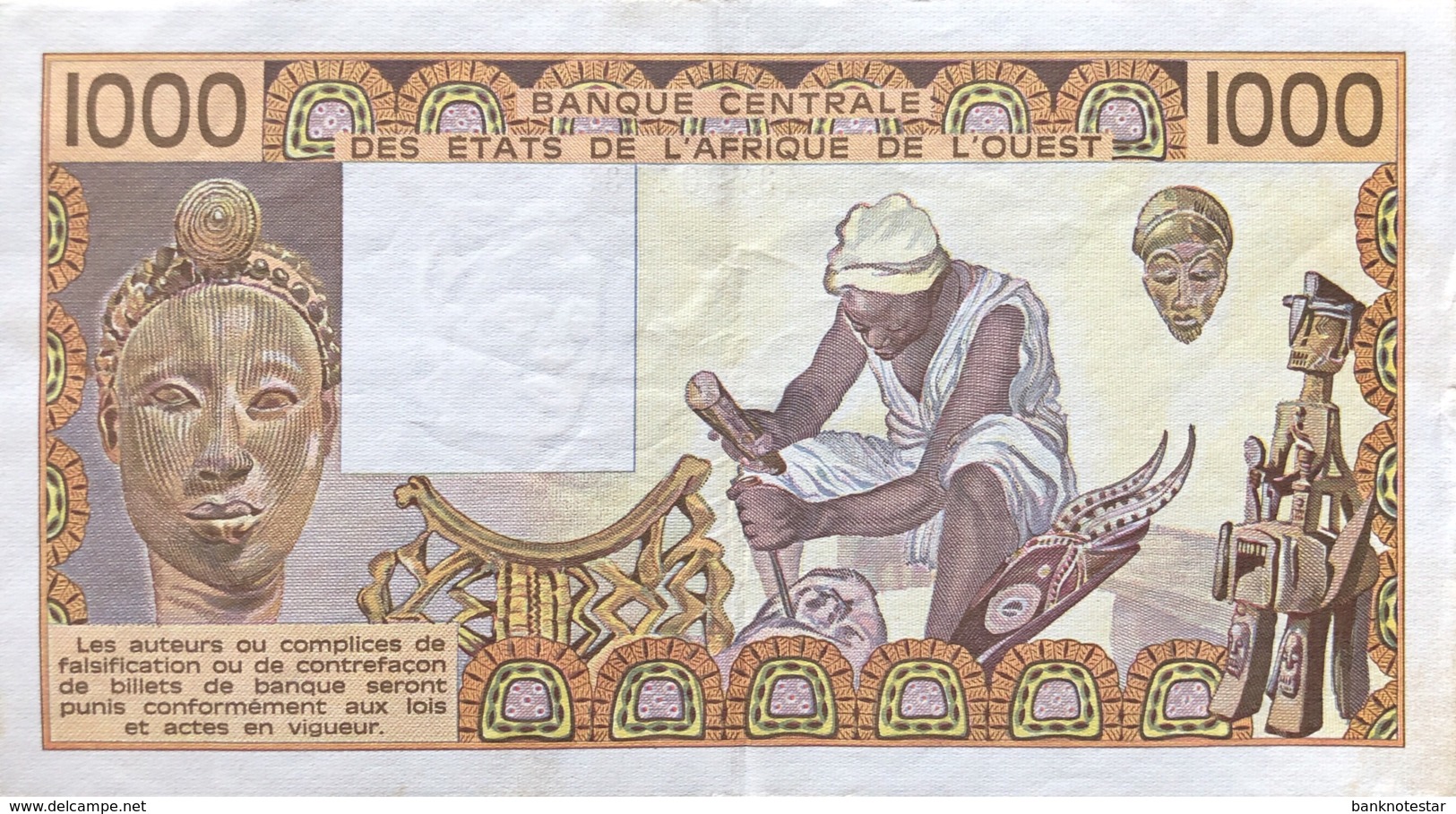 West African States 1.000 Francs, P-607H (1988) - EF/XF - Niger - West African States