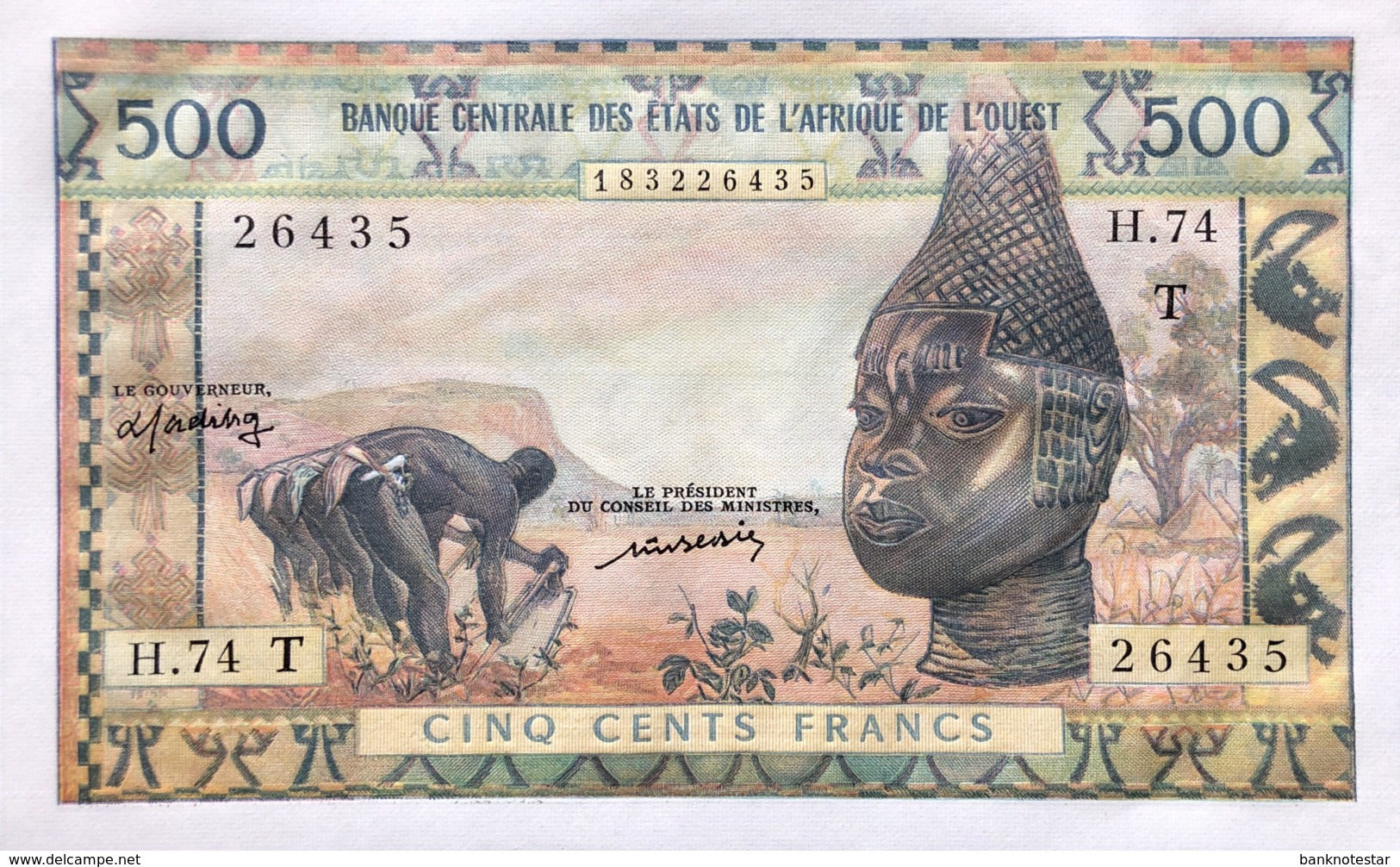 West African States 500 Francs, P-802T (1977) - UNC - Togo - Westafrikanischer Staaten